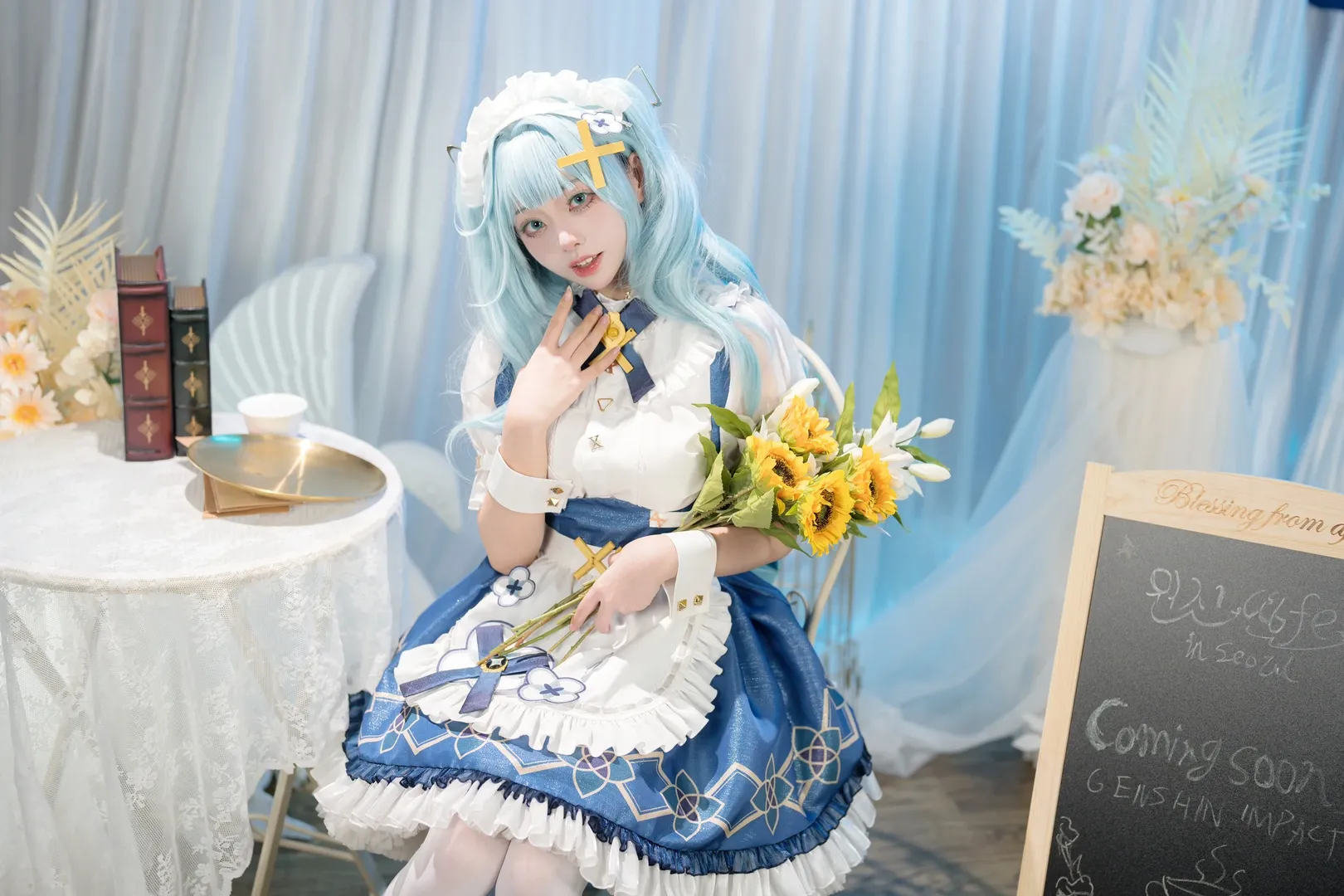 原神, 女仆装, 珐露珊cos, cosplay摄影, 二次元日常 - 第12张