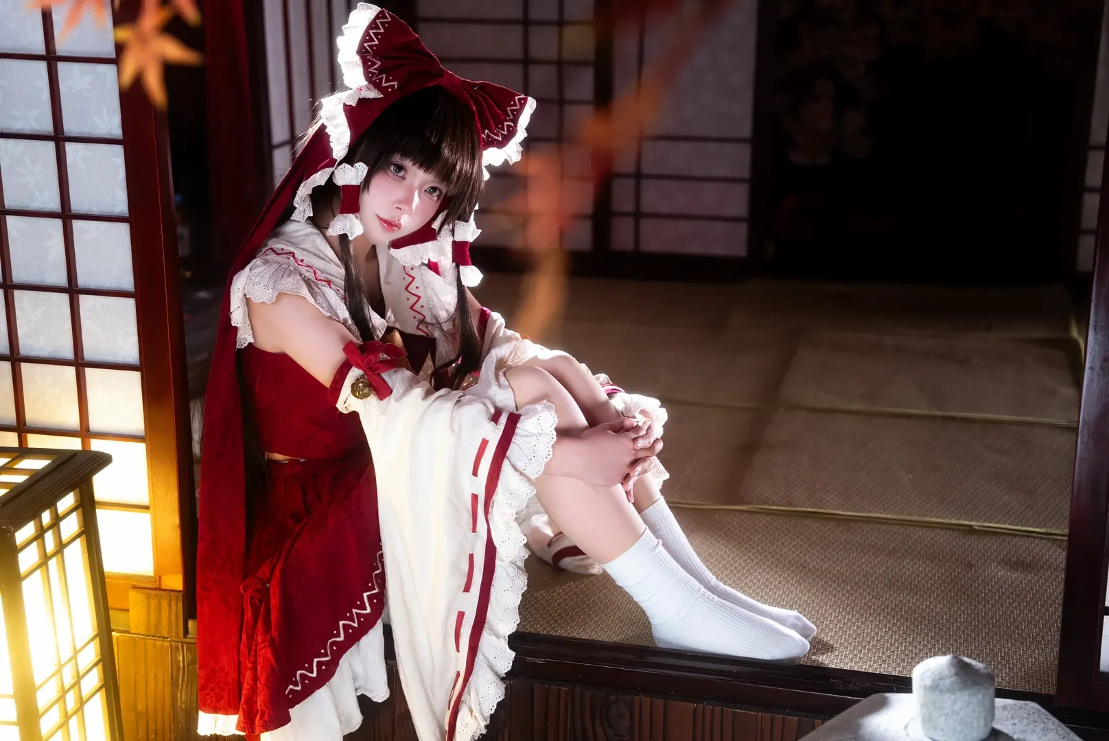 博丽灵梦cos, 东方project, cosplay正片, 巫女装扮, 日式和风 - 第1张