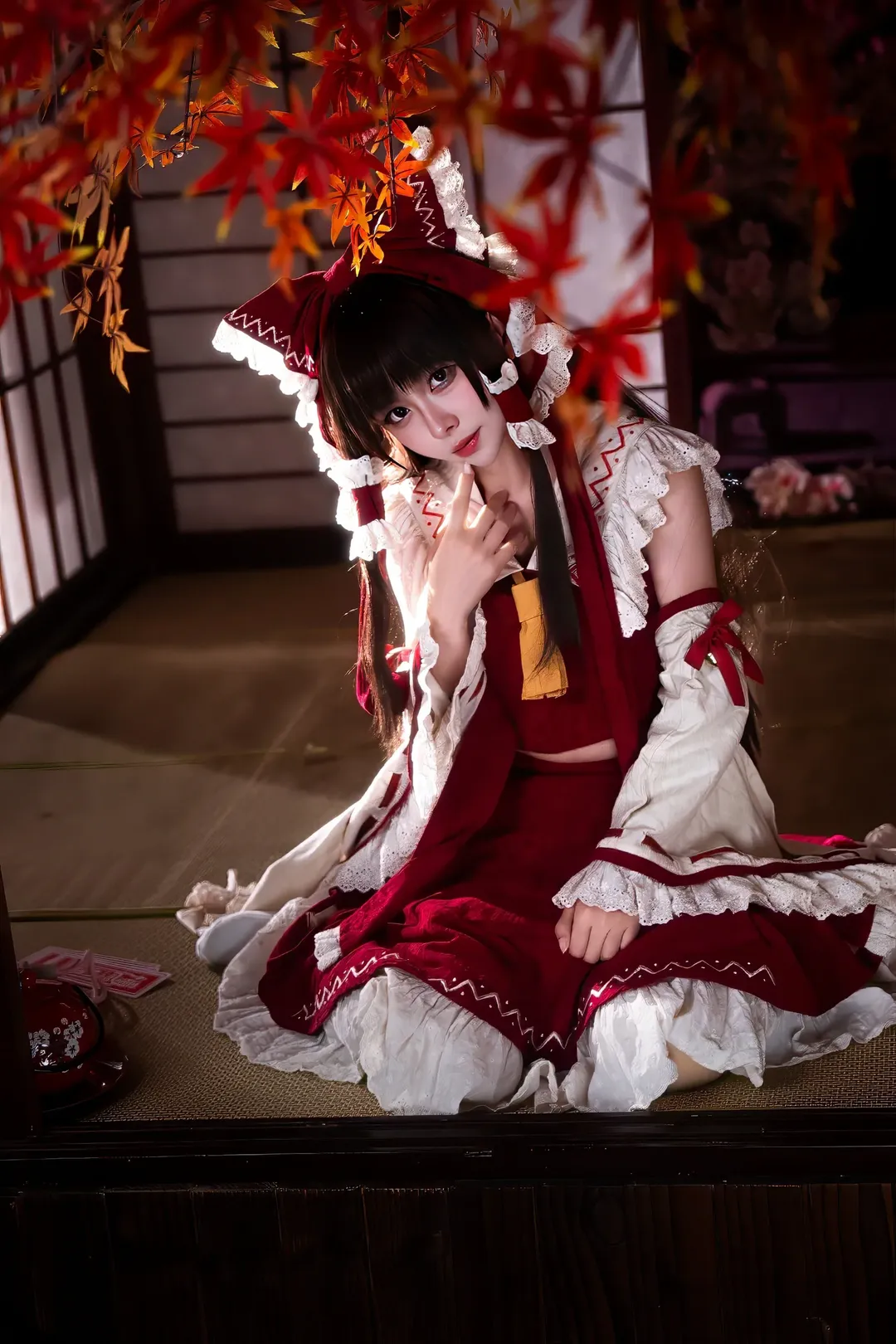 博丽灵梦cos, 东方project, cosplay正片, 巫女装扮, 日式和风 - 第2张