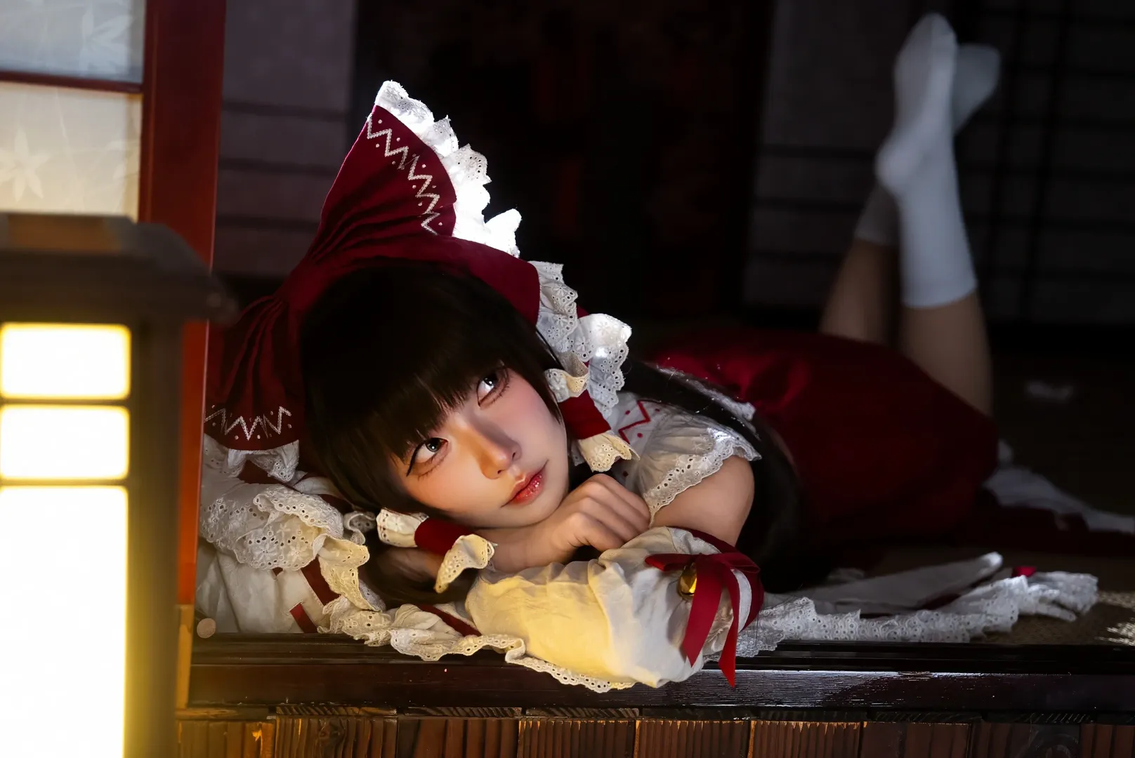 博丽灵梦cos, 东方project, cosplay正片, 巫女装扮, 日式和风 - 第5张
