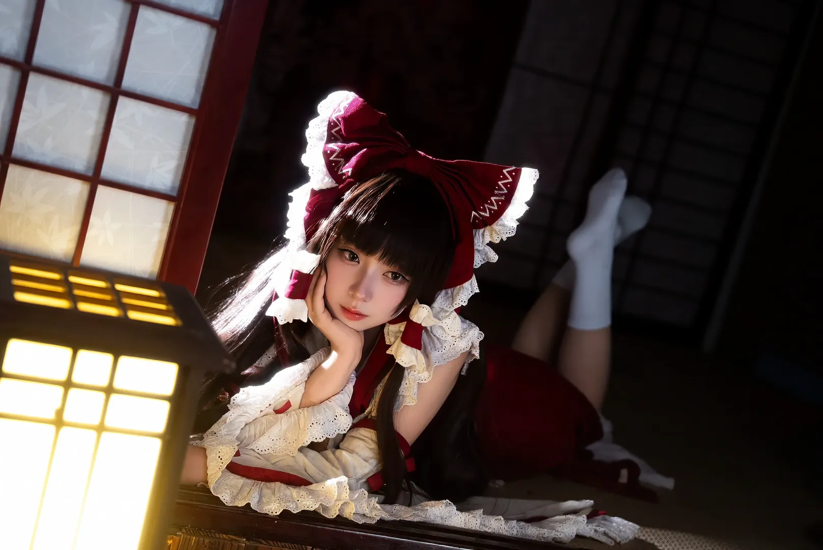 博丽灵梦cos, 东方project, cosplay正片, 巫女装扮, 日式和风