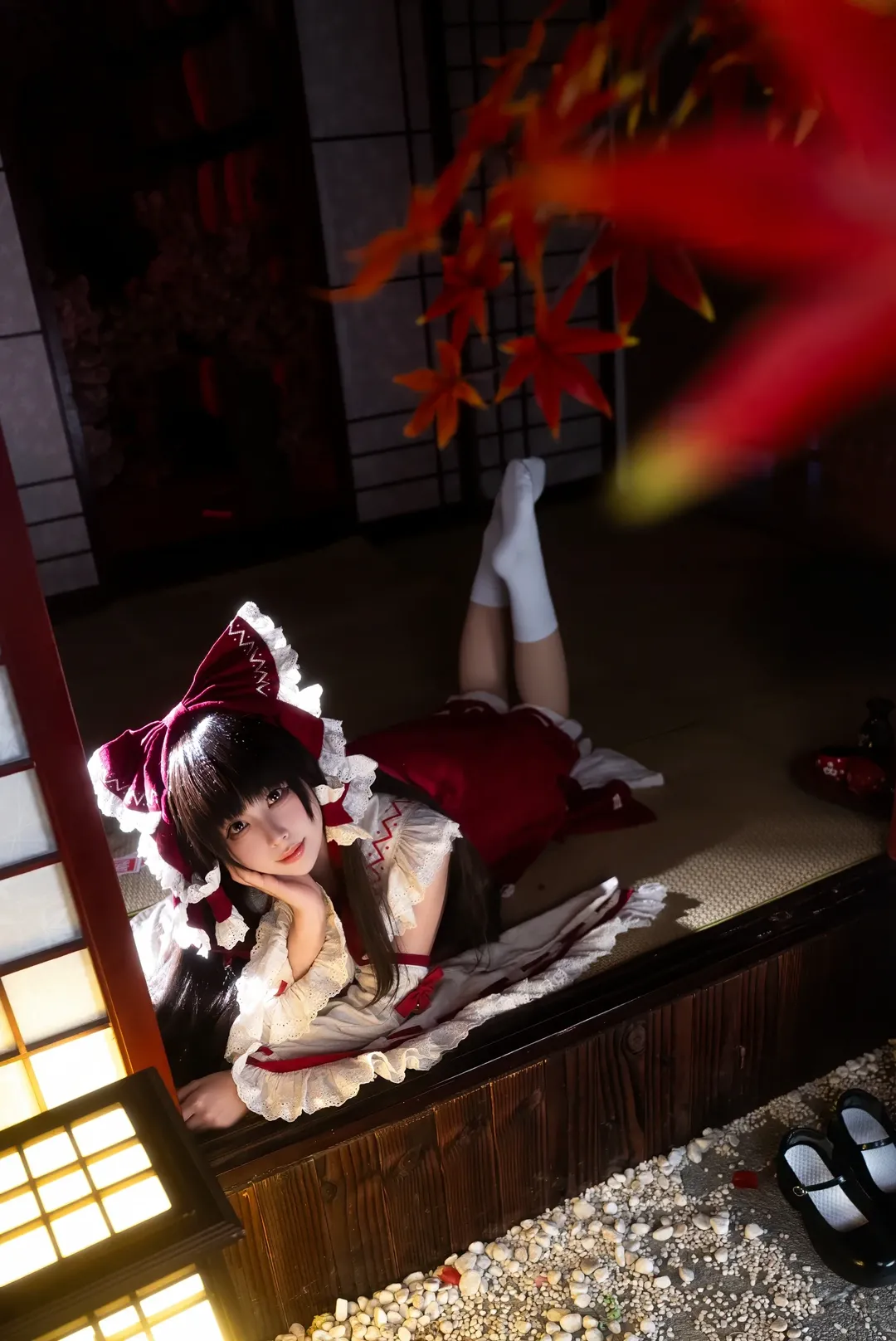 博丽灵梦cos, 东方project, cosplay正片, 巫女装扮, 日式和风 - 第7张