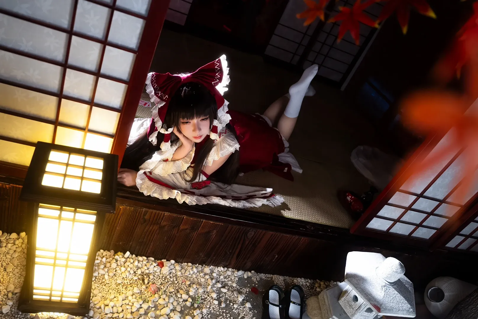 博丽灵梦cos, 东方project, cosplay正片, 巫女装扮, 日式和风 - 第8张