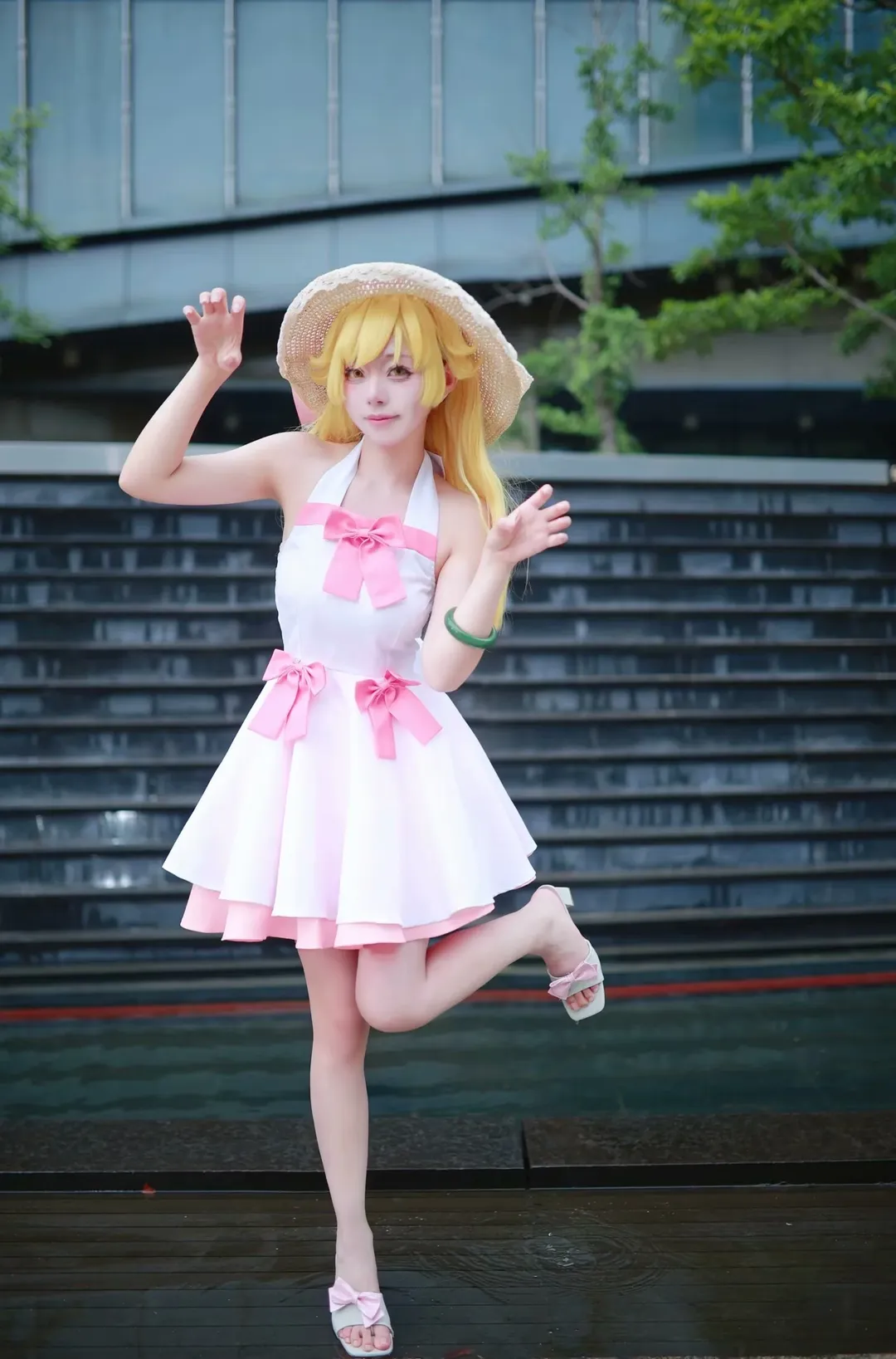 漫展返图, 忍野忍cos, 化物语, 夏日穿搭cosplay, 金发小萝莉