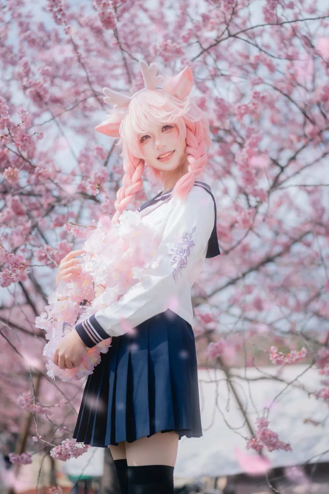 二次元摄影, 王者荣耀, JK制服, 瑶cos, 樱花写真 - 第10张