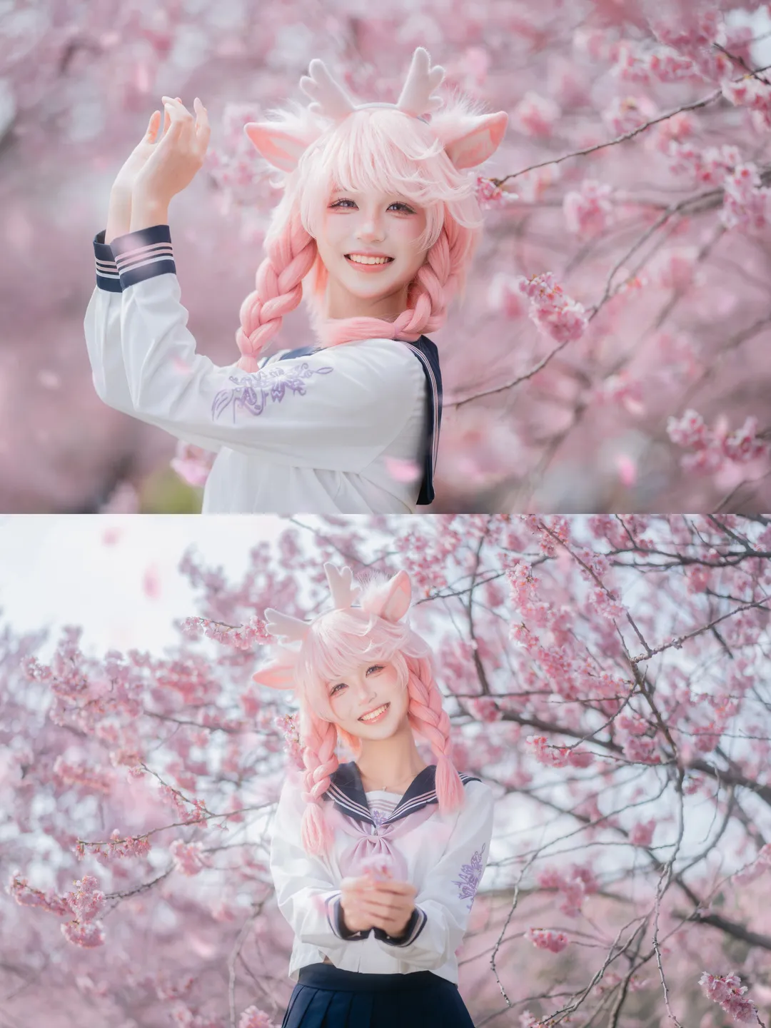 二次元摄影, 王者荣耀, JK制服, 瑶cos, 樱花写真 - 第7张
