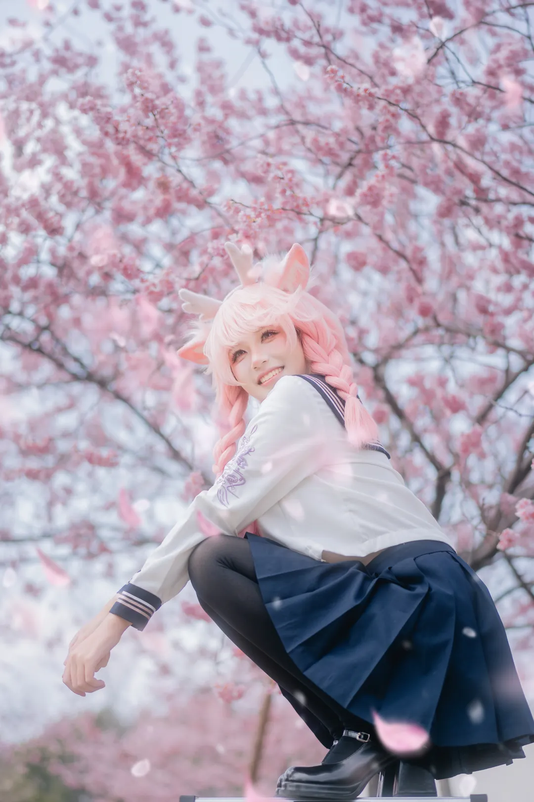 二次元摄影, 王者荣耀, JK制服, 瑶cos, 樱花写真 - 第8张