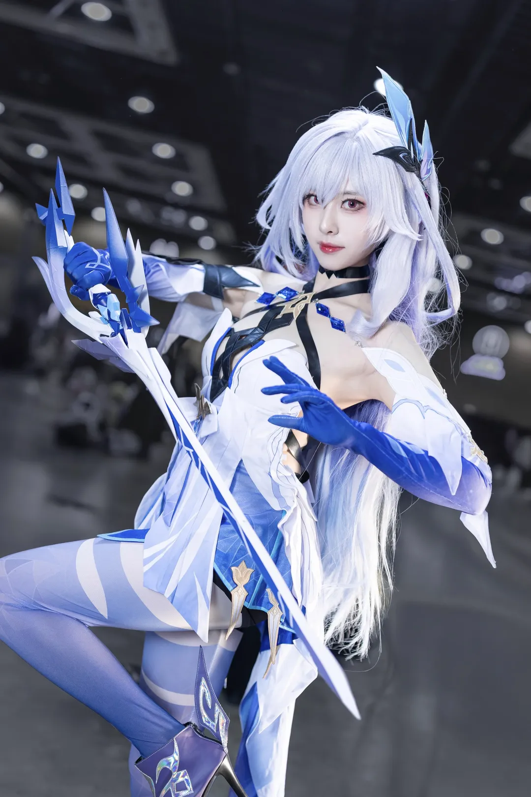 原神, 漫展返图, 丝柯克cos, cosplay场照, 蓝白配色cosplay