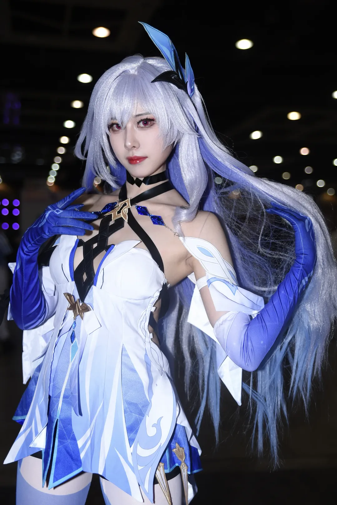 原神, 漫展返图, 丝柯克cos, cosplay场照, 蓝白配色cosplay - 第2张