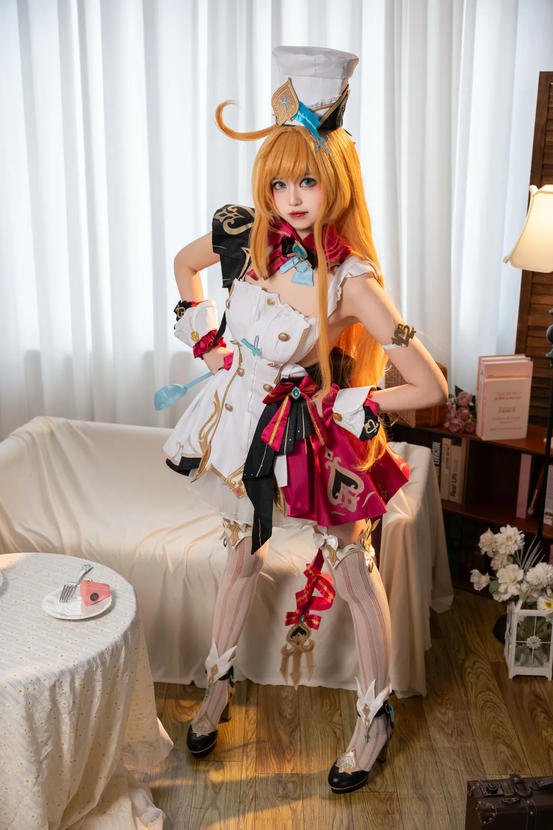 原神, 爱可菲cos, cosplay摄影, 二次元正片, 甜品师