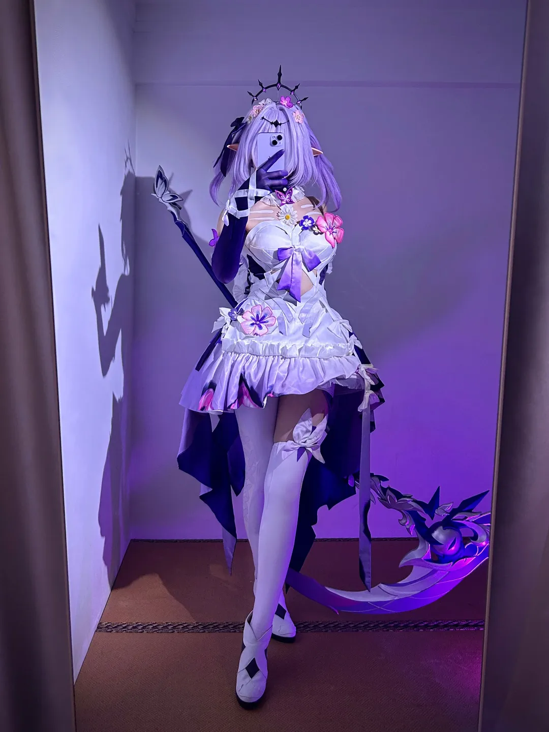 崩壞星穹鐵道, 遐蝶cos, cosplay日常, 白絲穿搭, 還原拍攝 - 第1張