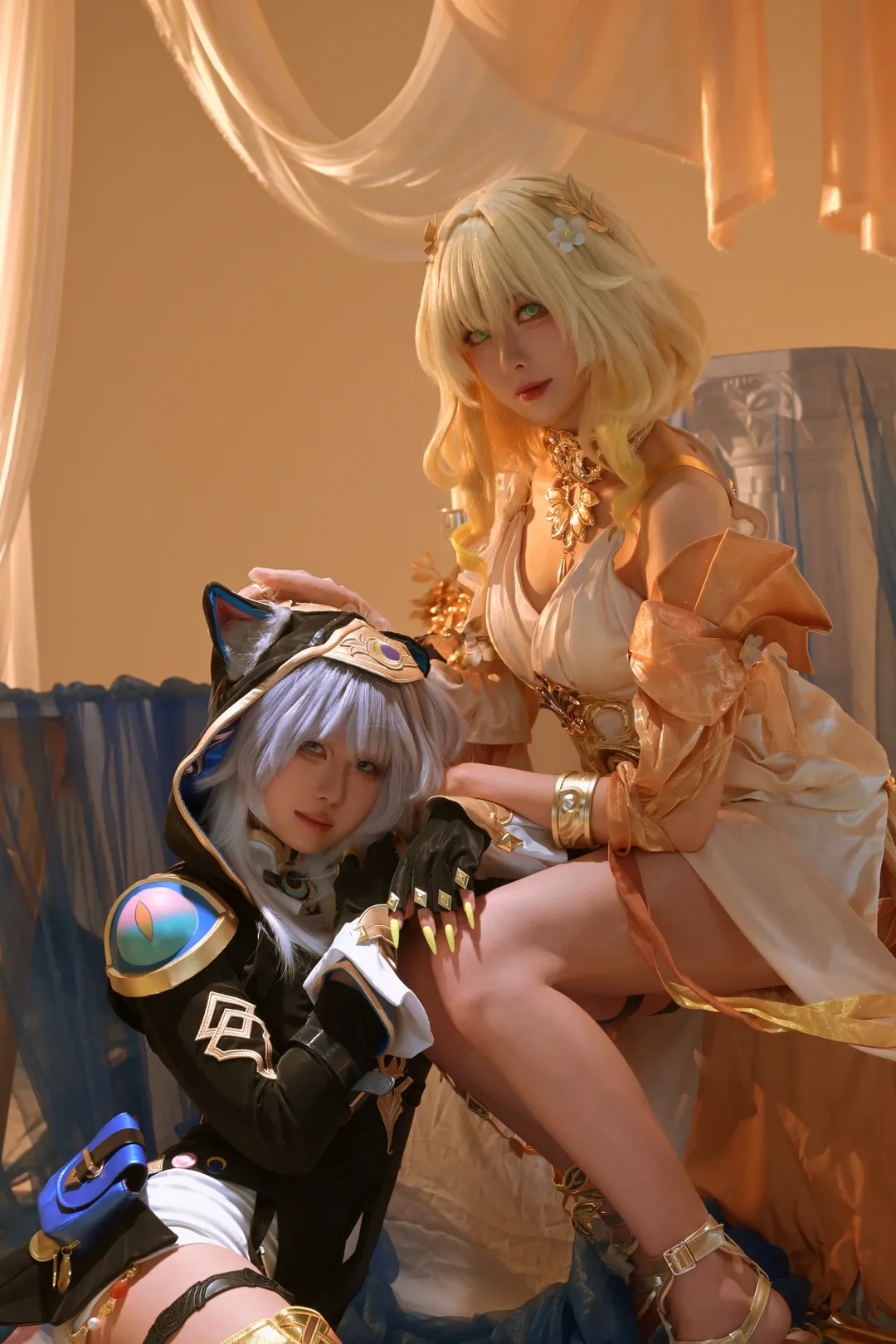Cifera Cosplay, Honkai: Star Rail, Cosplay photoshoot, Aglaea, Studio photography