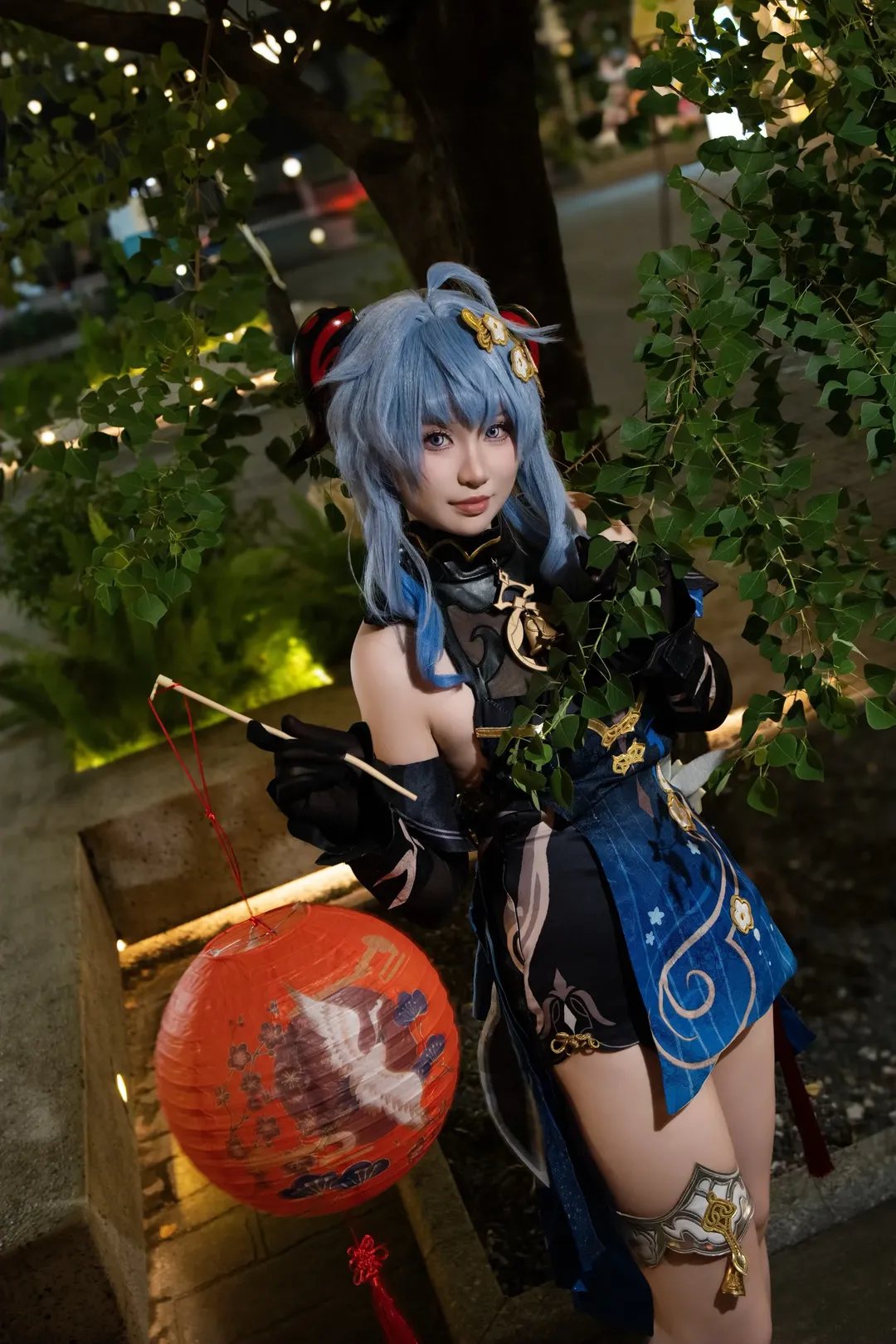 原神, 甘雨cos, cosplay摄影, 国风二次元, 夜景氛围感 - 第1张