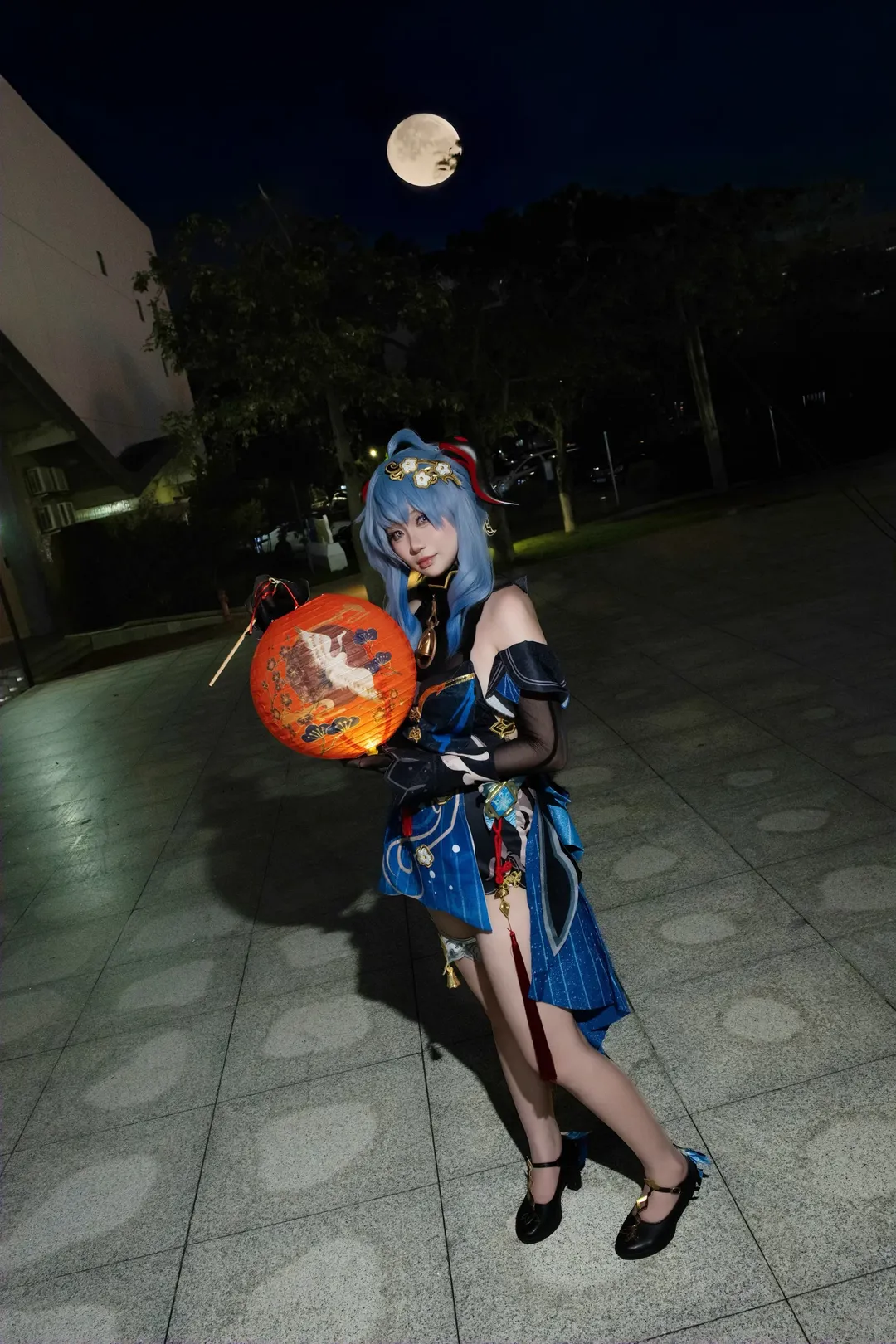 原神, 甘雨cos, cosplay摄影, 国风二次元, 夜景氛围感 - 第3张