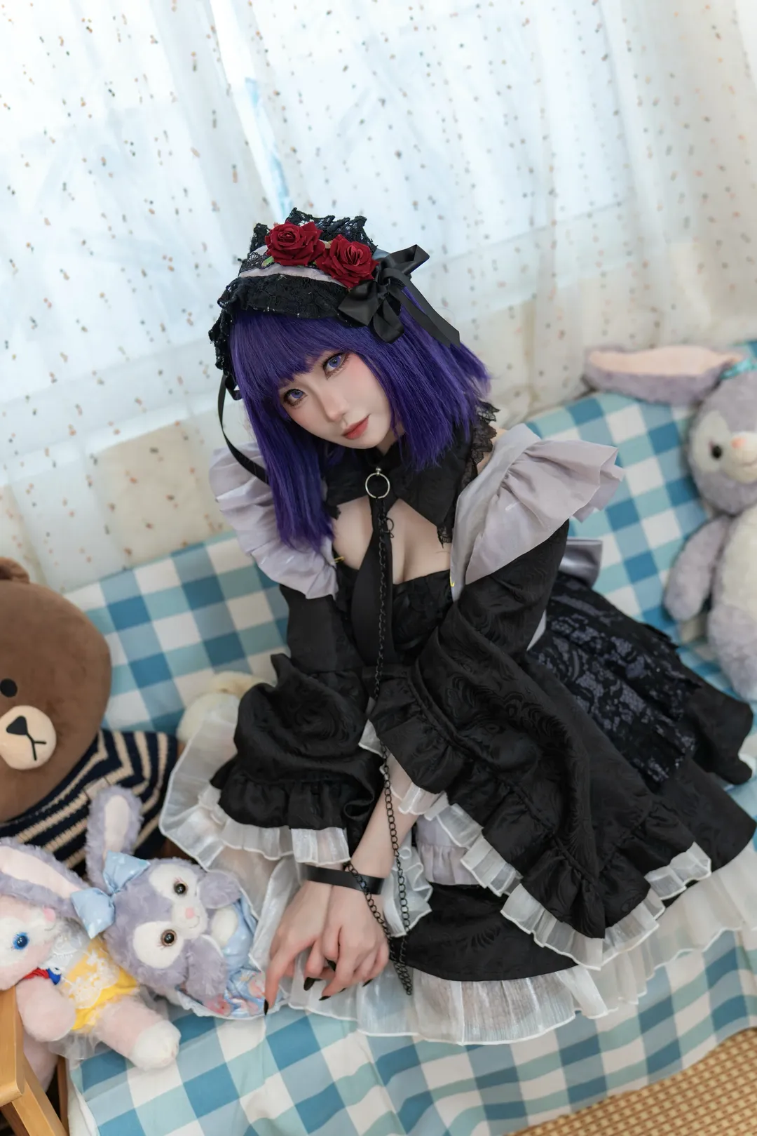 二次元摄影, cosplay日常, 更衣人偶坠入爱河, 黑江雫cos, 哥特风女仆装 - 第1张