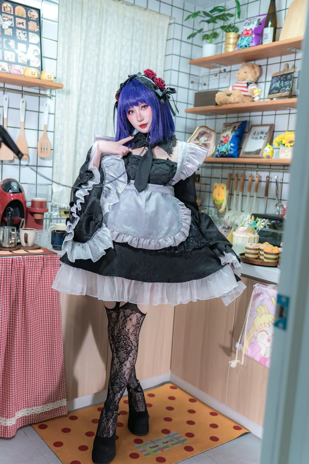二次元摄影, cosplay日常, 更衣人偶坠入爱河, 黑江雫cos, 哥特风女仆装 - 第10张
