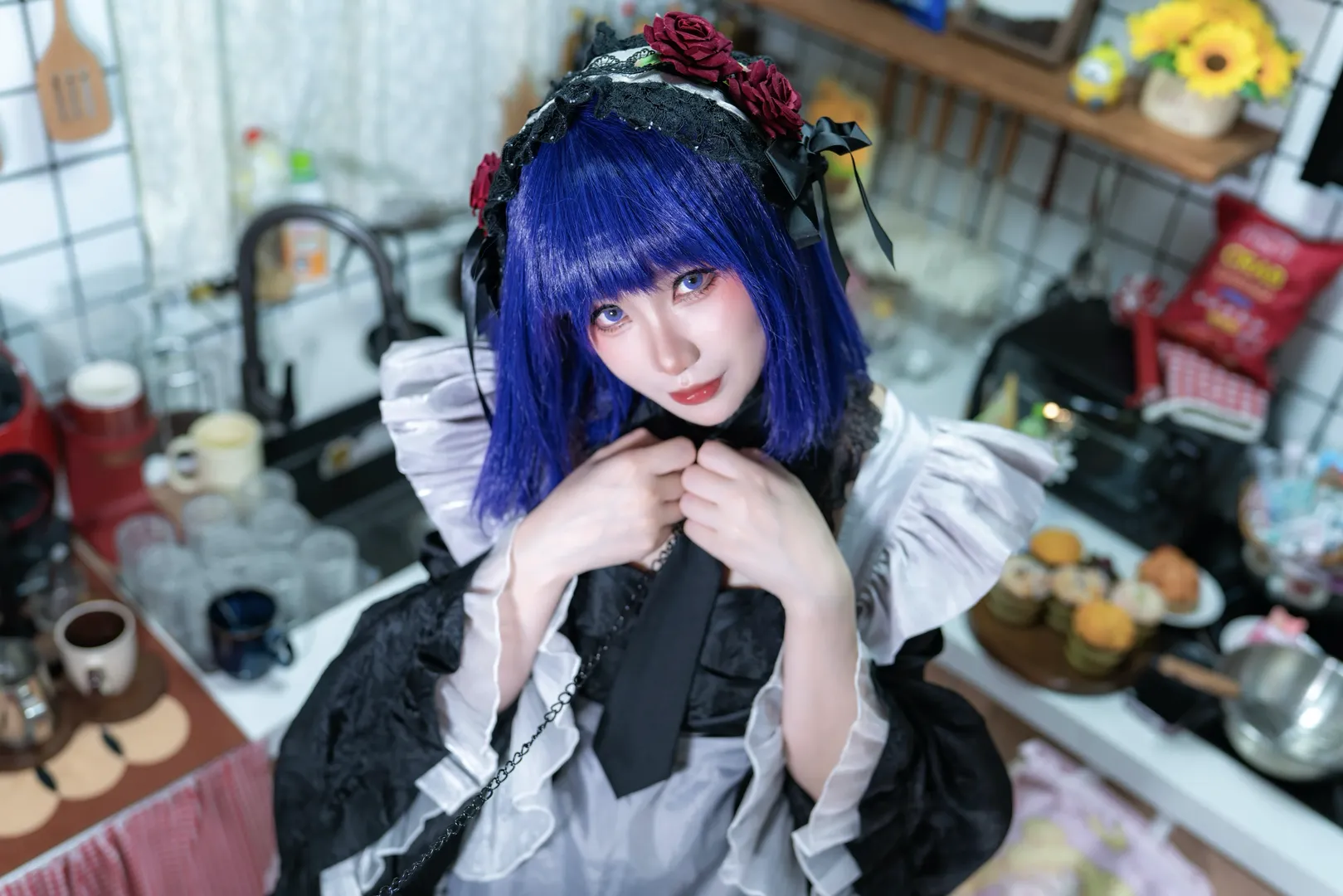 二次元摄影, cosplay日常, 更衣人偶坠入爱河, 黑江雫cos, 哥特风女仆装 - 第11张