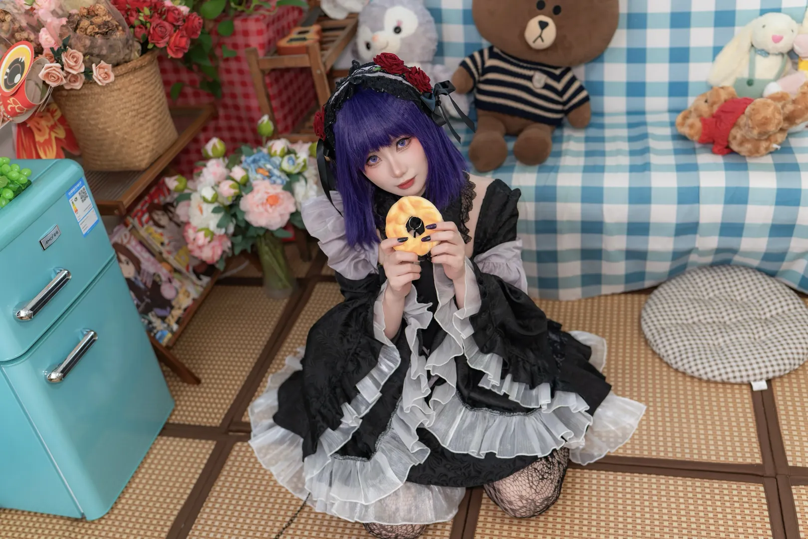 二次元摄影, cosplay日常, 更衣人偶坠入爱河, 黑江雫cos, 哥特风女仆装 - 第2张