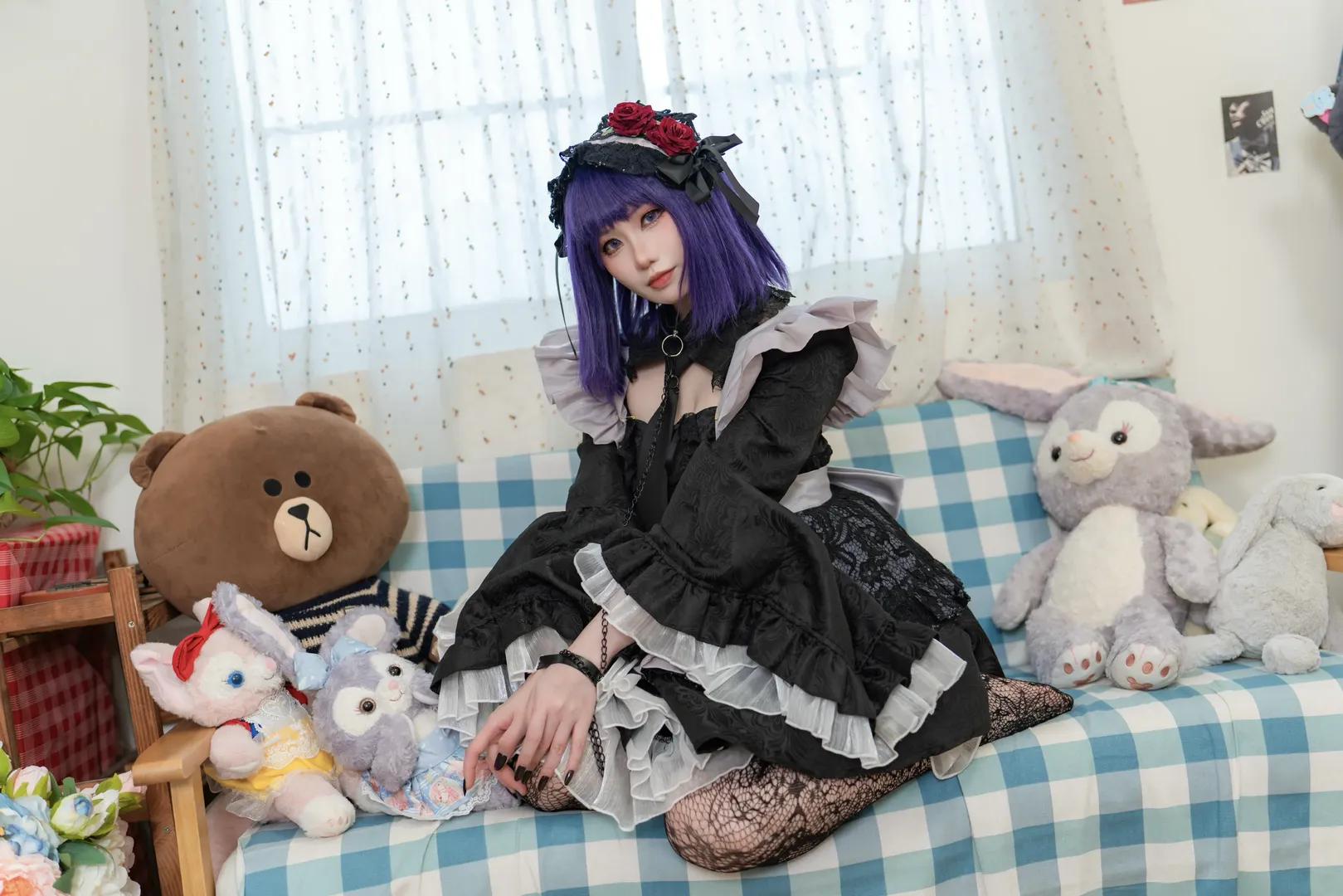 二次元摄影, cosplay日常, 更衣人偶坠入爱河, 黑江雫cos, 哥特风女仆装 - 第3张