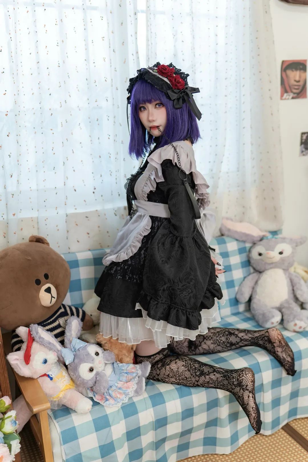 二次元摄影, cosplay日常, 更衣人偶坠入爱河, 黑江雫cos, 哥特风女仆装 - 第4张