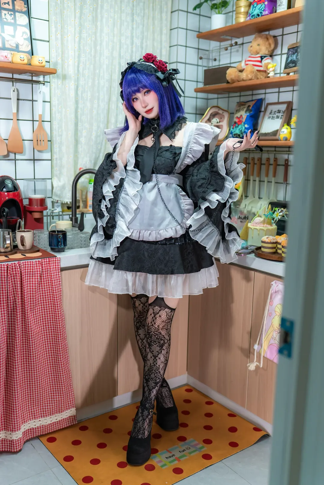 二次元摄影, cosplay日常, 更衣人偶坠入爱河, 黑江雫cos, 哥特风女仆装
