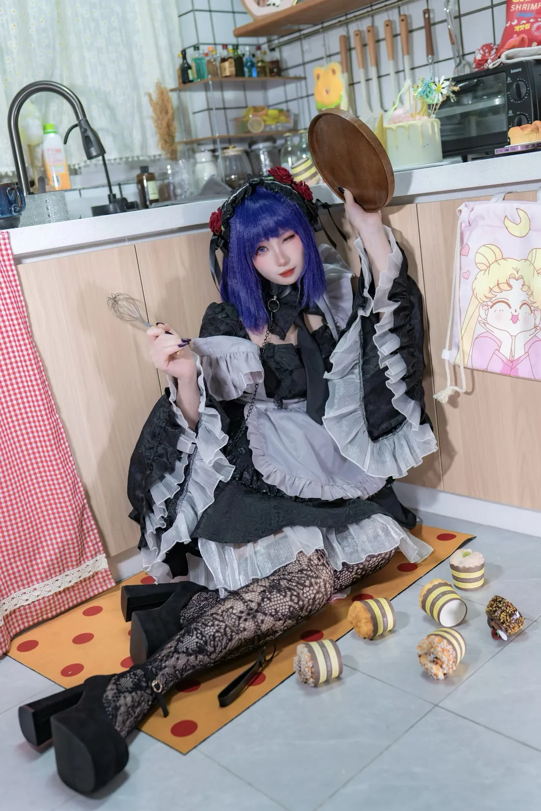 二次元摄影, cosplay日常, 更衣人偶坠入爱河, 黑江雫cos, 哥特风女仆装 - 第6张