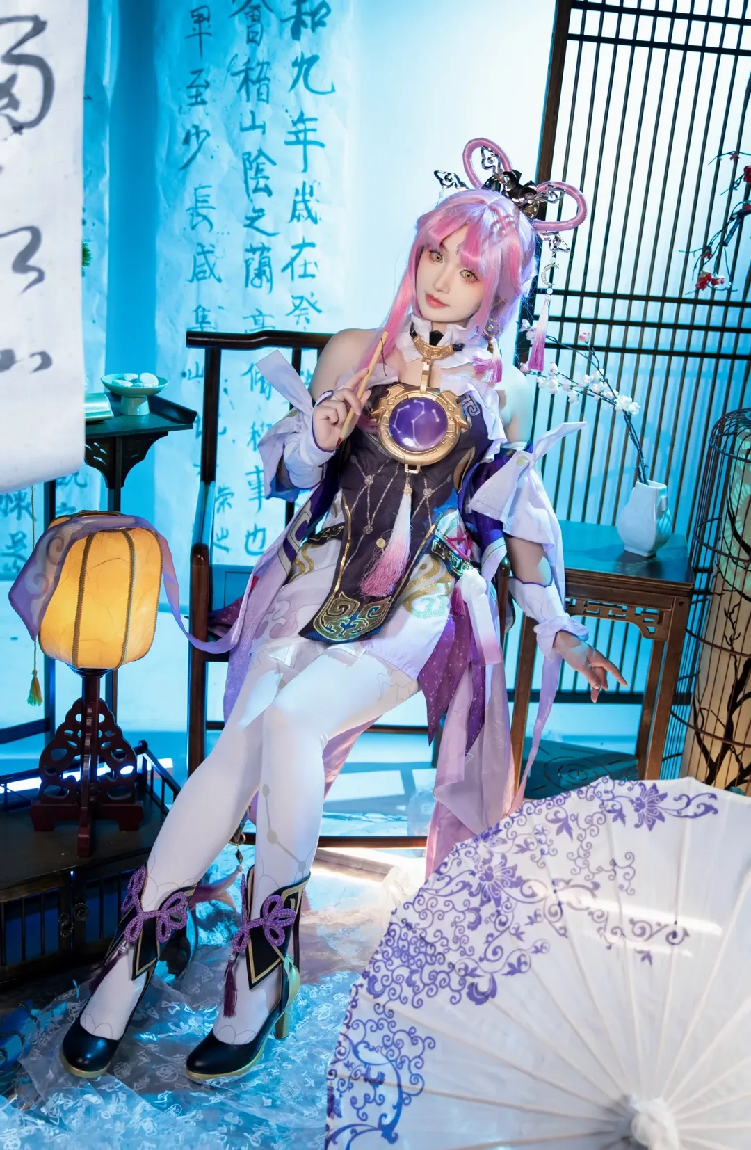 崩壊：スターレイル, 符玄コスプレ, 中華風コスプレ, 仙侠撮影, ピンクウィッグ - 1枚目