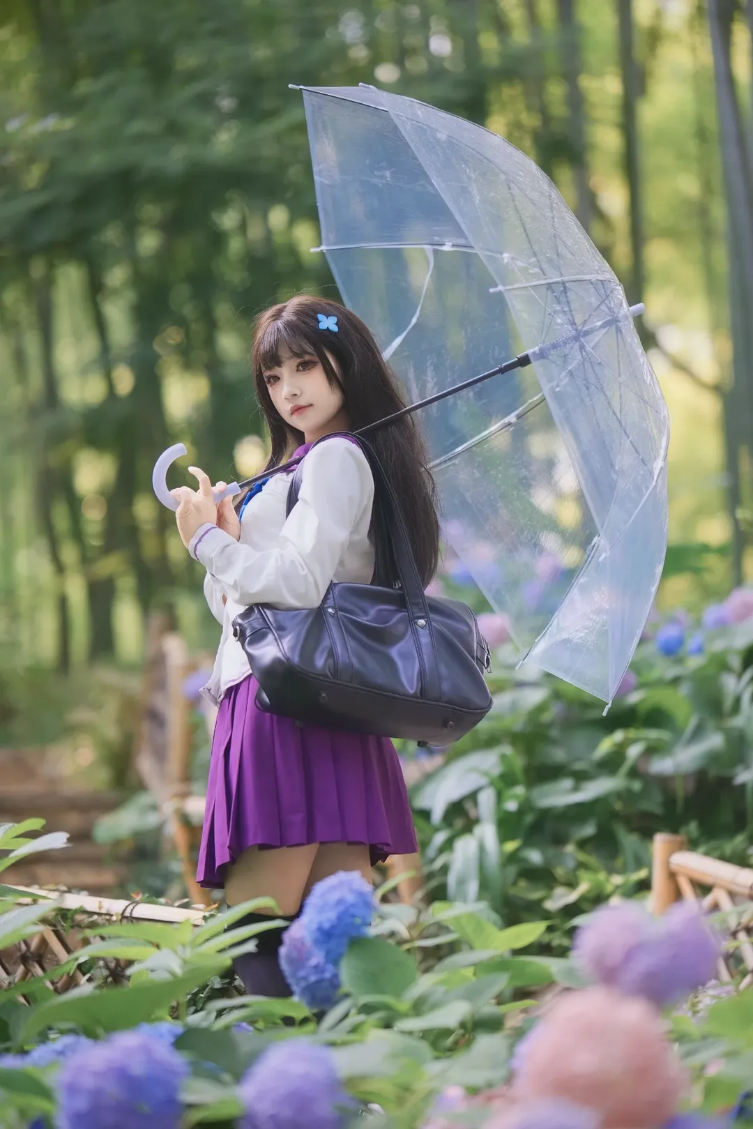 散华礼弥cos, cosplay日常, 散华礼弥, 绣球花写真, 水手服少女 - 第11张