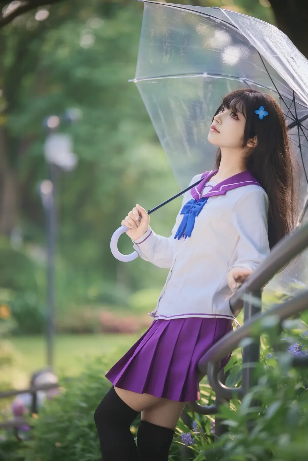 散华礼弥cos, cosplay日常, 散华礼弥, 绣球花写真, 水手服少女 - 第4张