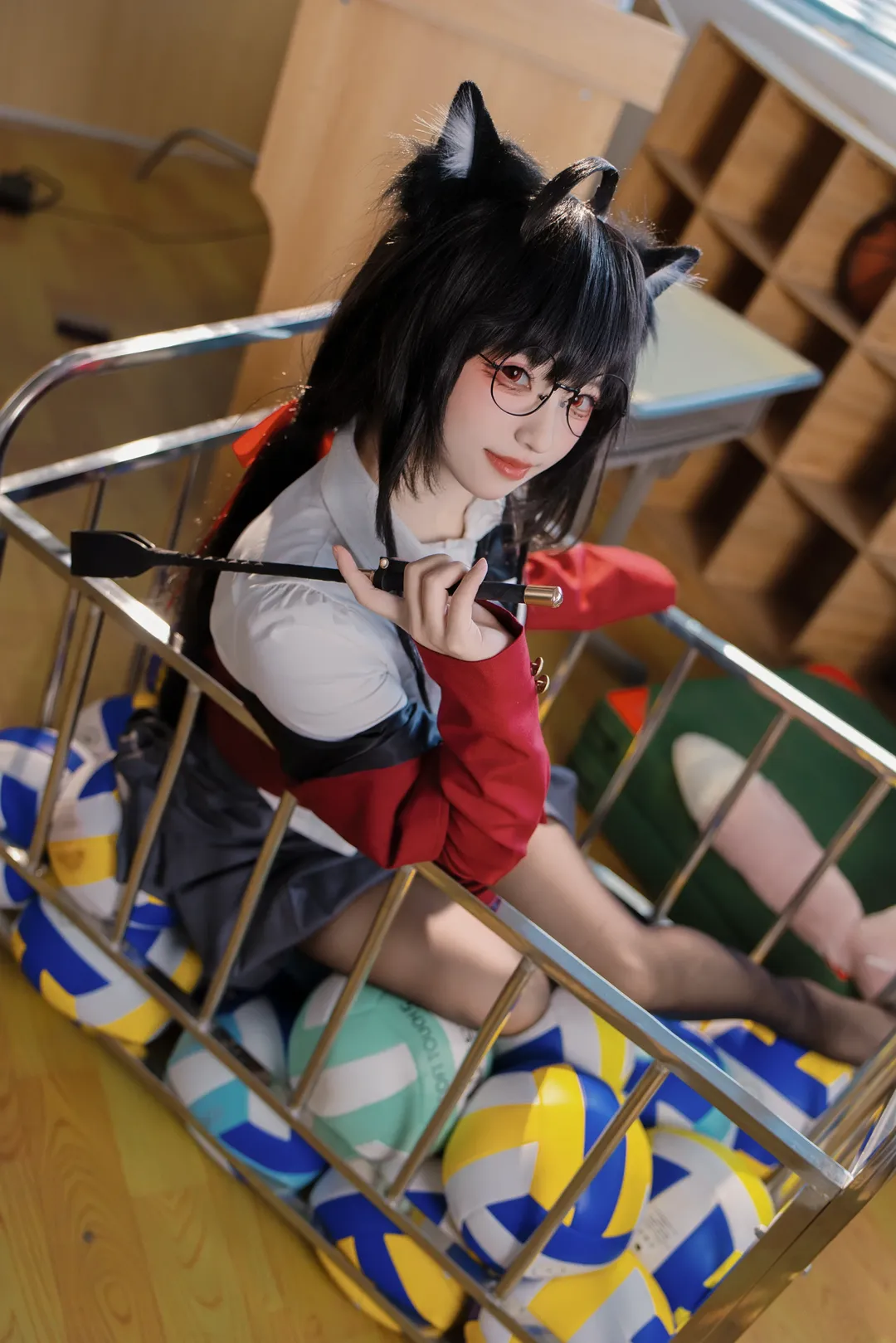 cosplay, 碧蓝航线, 大凤cos, 黑丝制服, 校园摄影 - 第3张