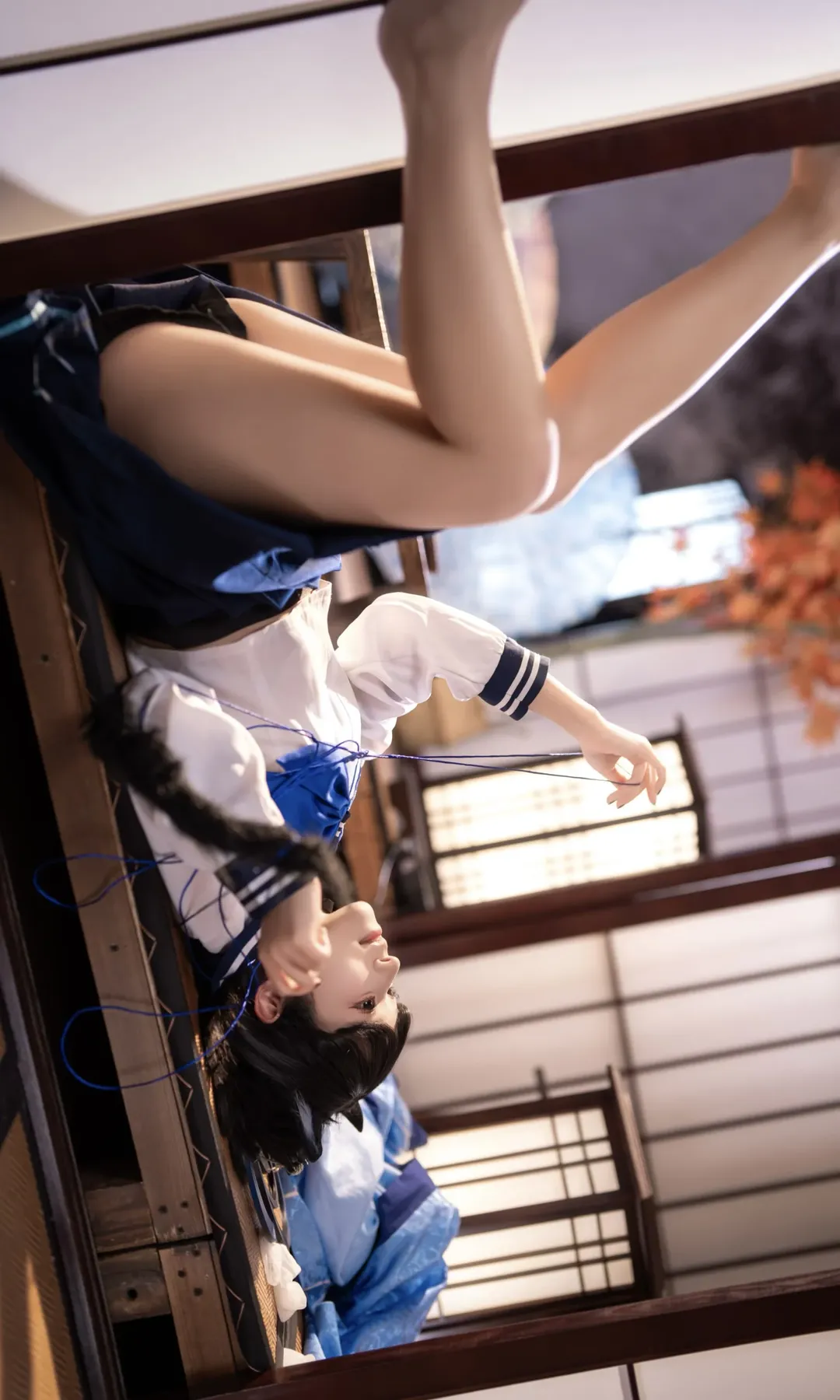 ブルーアーカイブ, 桐生キキョウ コスプレ, 猫娘コスプレ, 和風撮影, 白ストッキング少女 - 3枚目