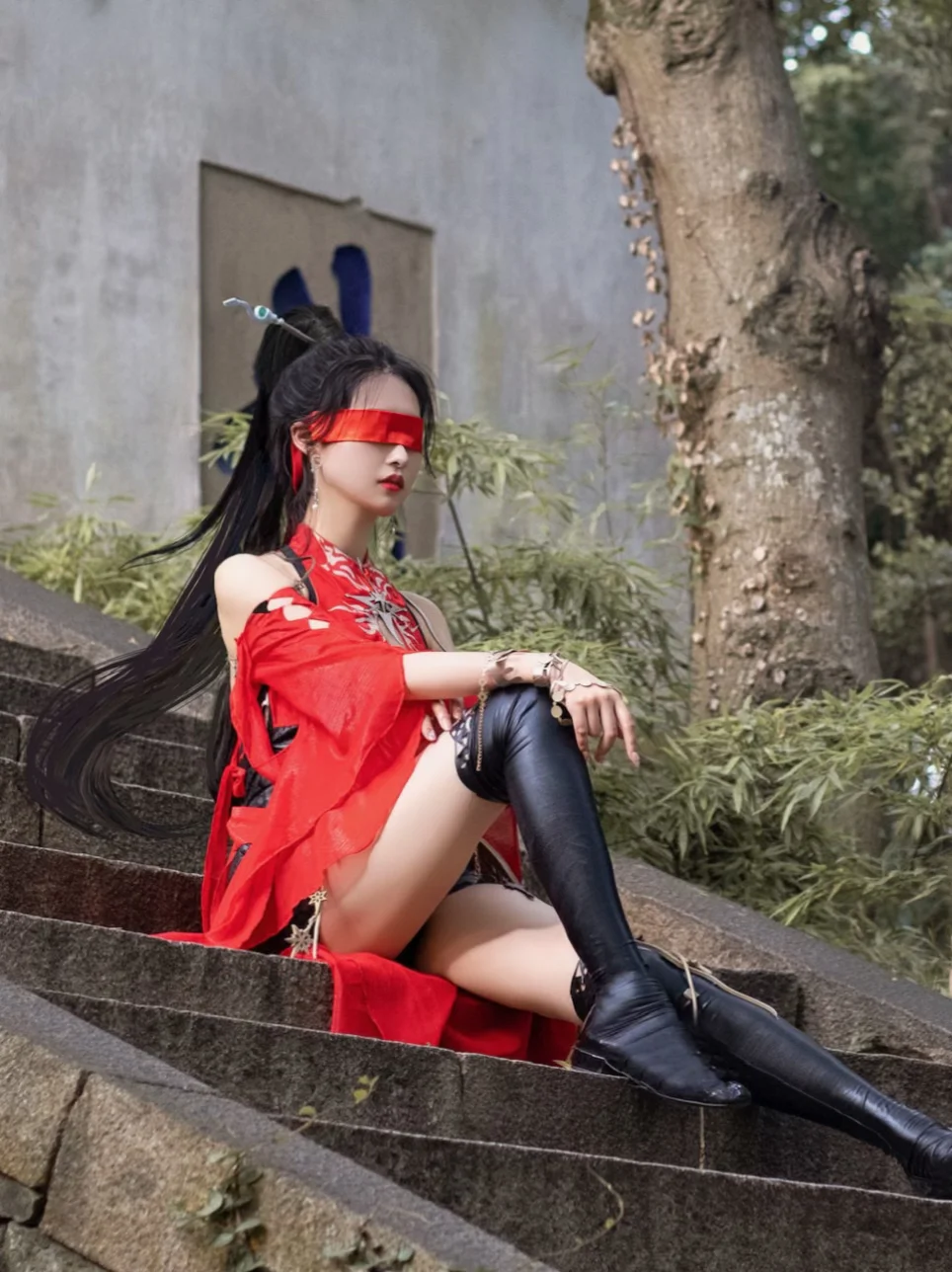 永劫无间, 国风cosplay, 宁红夜cos, 红川仙子, 武侠风摄影 - 第2张
