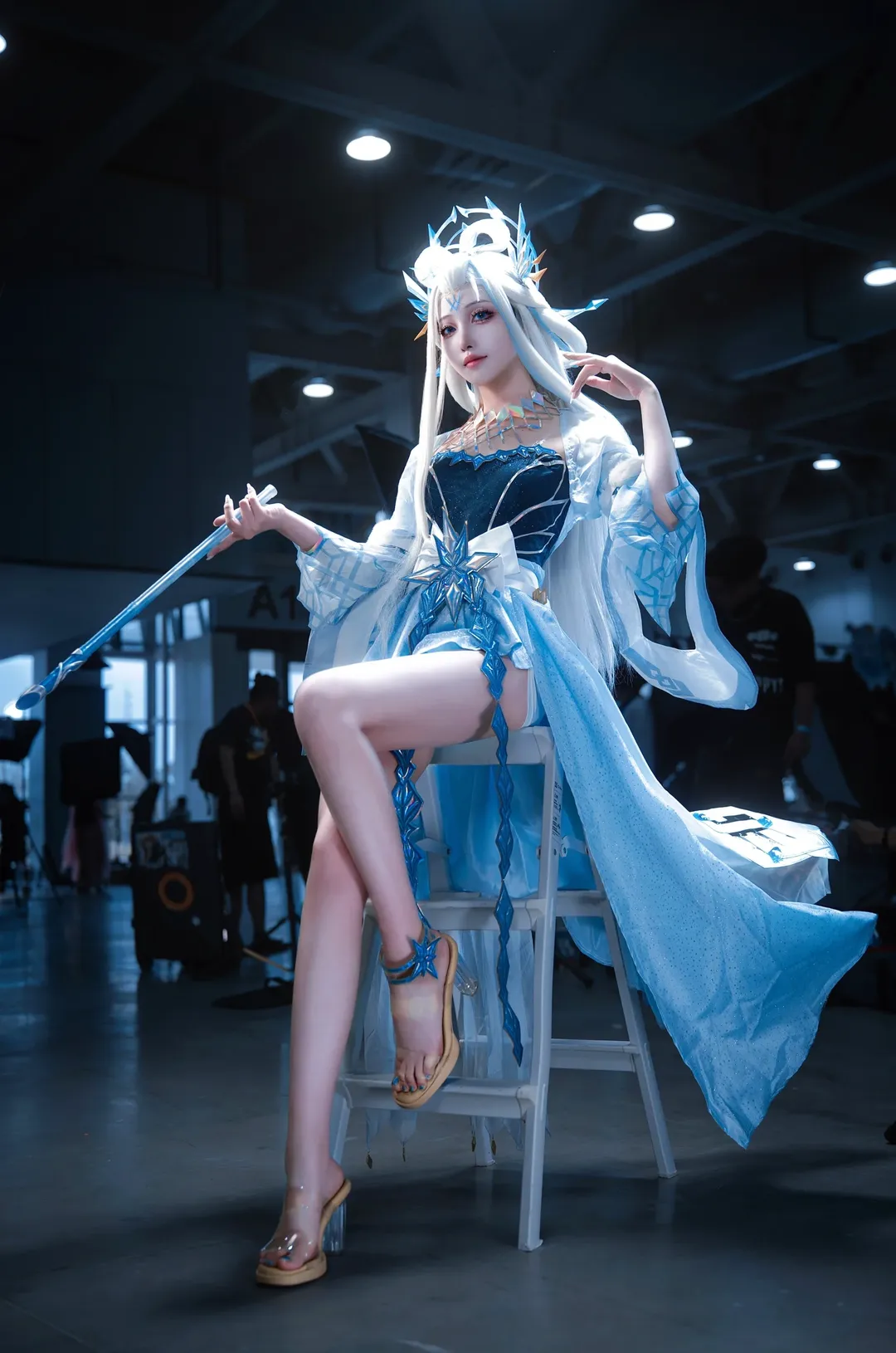 王者荣耀, 漫展现场, 露娜cos, 霜月吟cos, 冰雪造型 - 第2张
