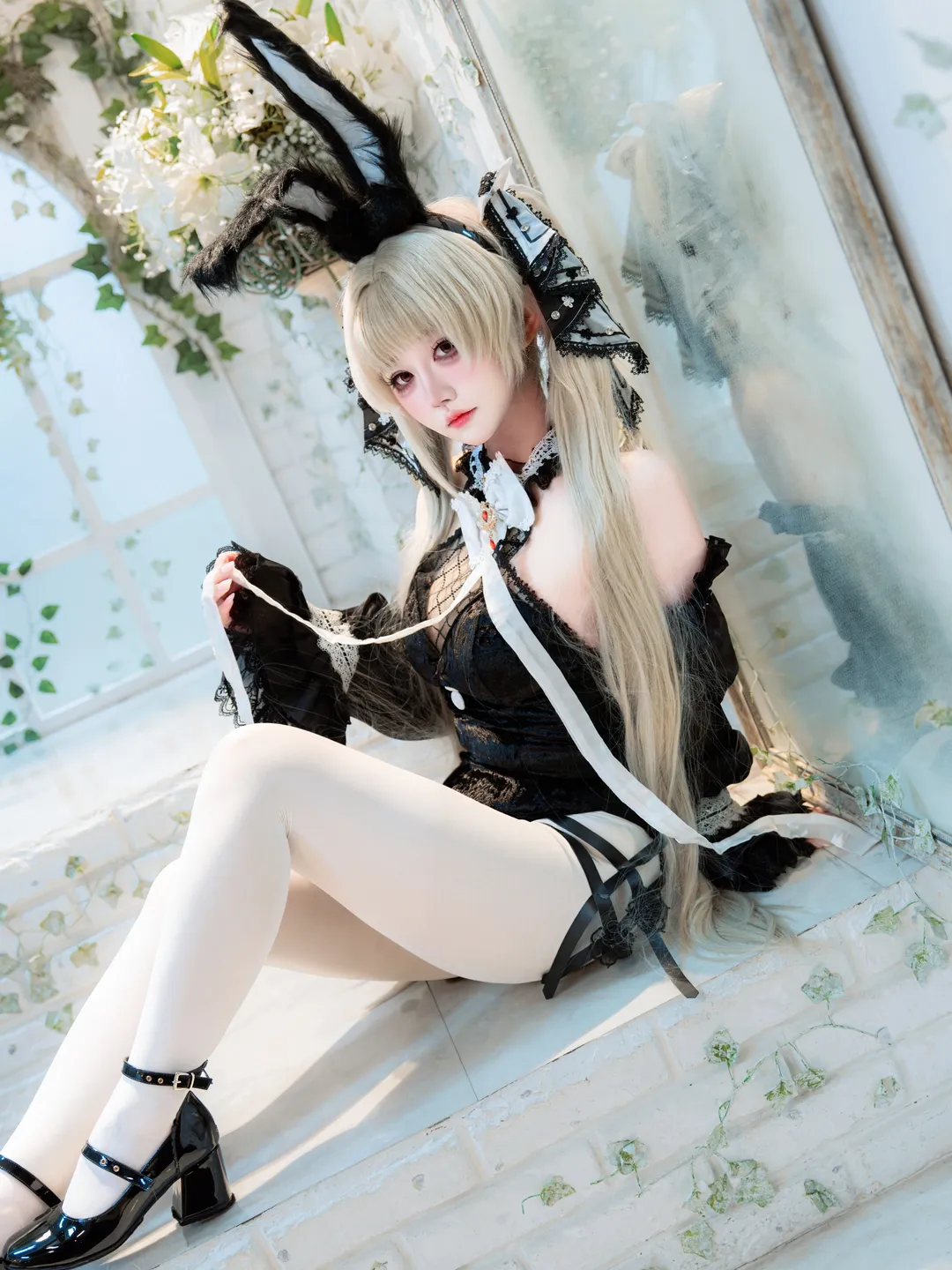 碧蓝航线, 二次元cosplay, 可畏cos, 白丝穿搭, 兔女郎cos