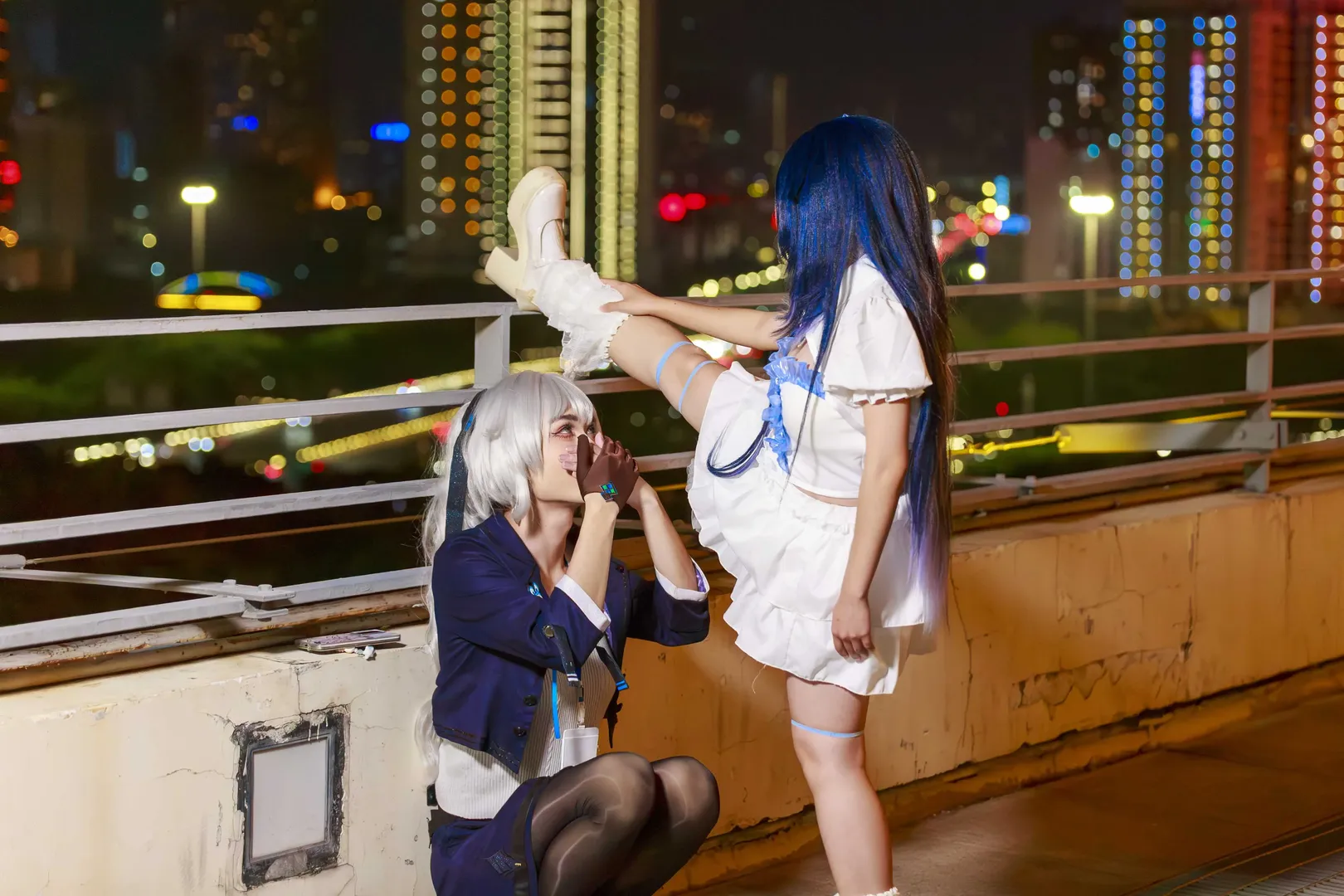 崩壊3rd, コスプレ撮影, 夜景コスプレ, ブロゼレ, ブローニャとゼーレのコスプレ