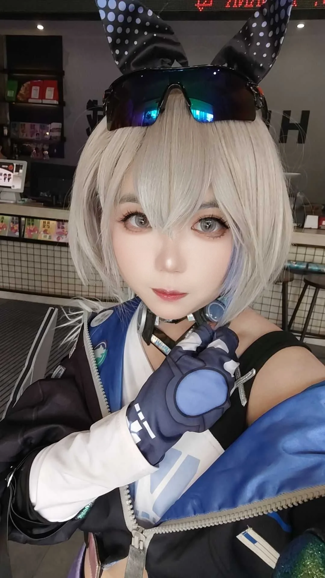 Anime girl, Honkai: Star Rail, Silver Wolf cosplay, Cosplay sharing, Techwear outfit