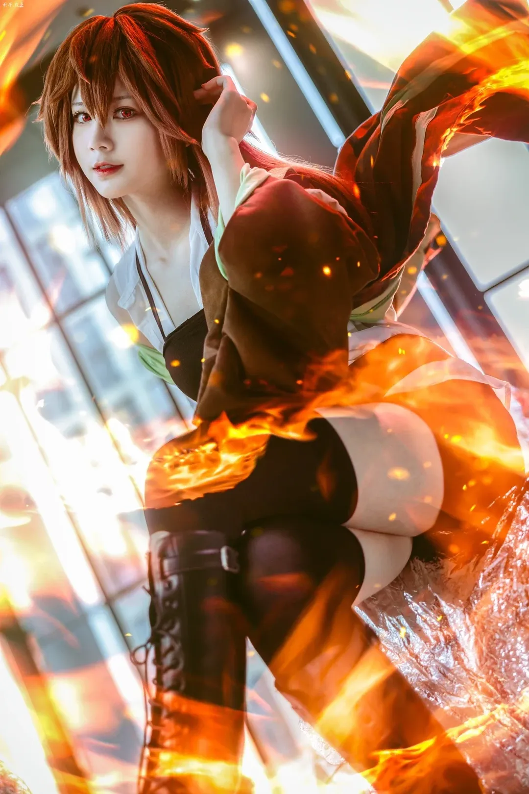 CICF漫展, Cosplay场照, 游戏王, 火灵使希塔cos, 火焰特效摄影 - 第7张