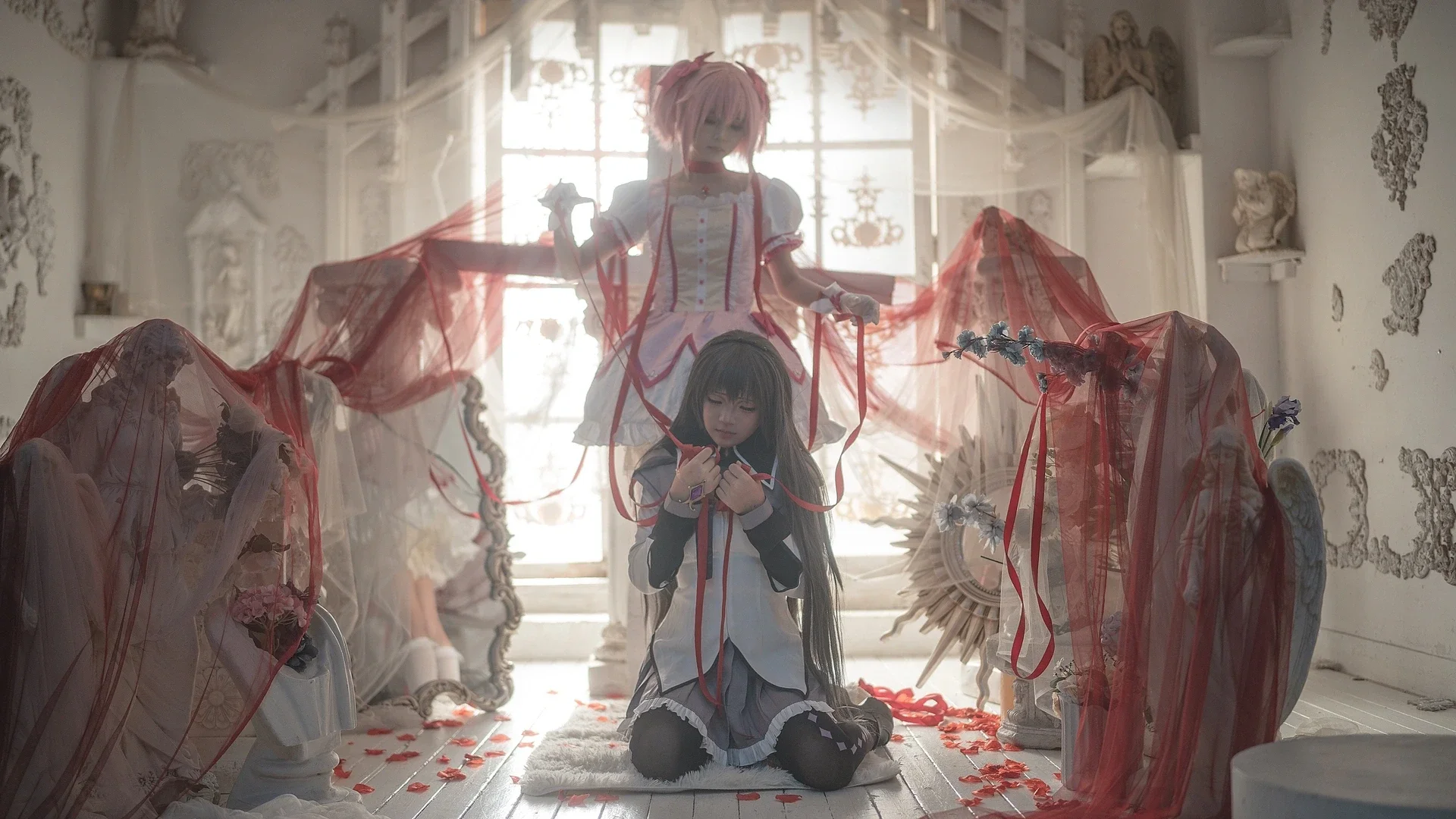 鹿目圓cos, 魔法少女小圓, cosplay攝影, 廣州約拍, 暗黑氛圍 - 第4張