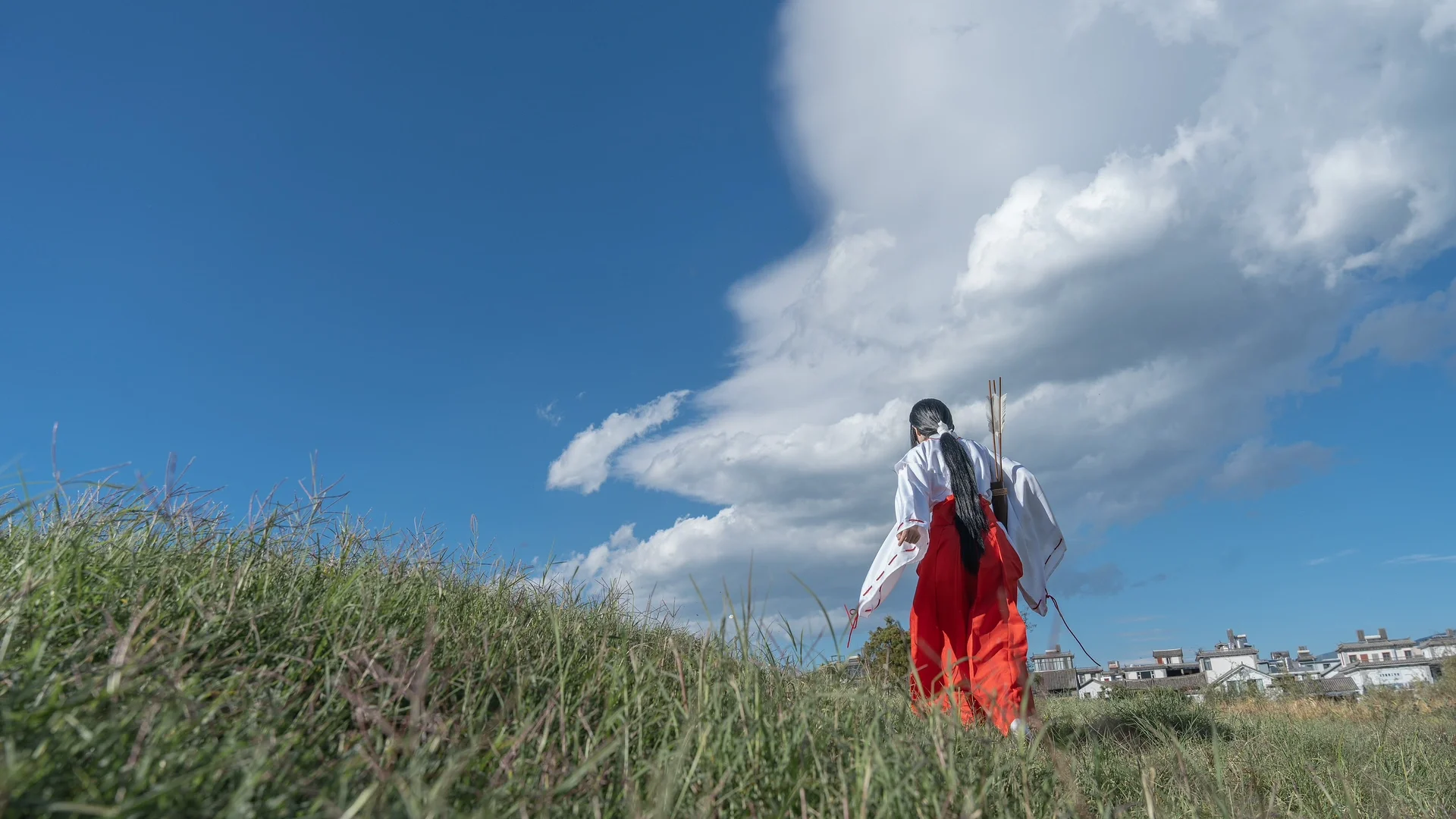 巫女服, 桔梗cos, 犬夜叉, cosplay外景, 大理摄影 - 第3张