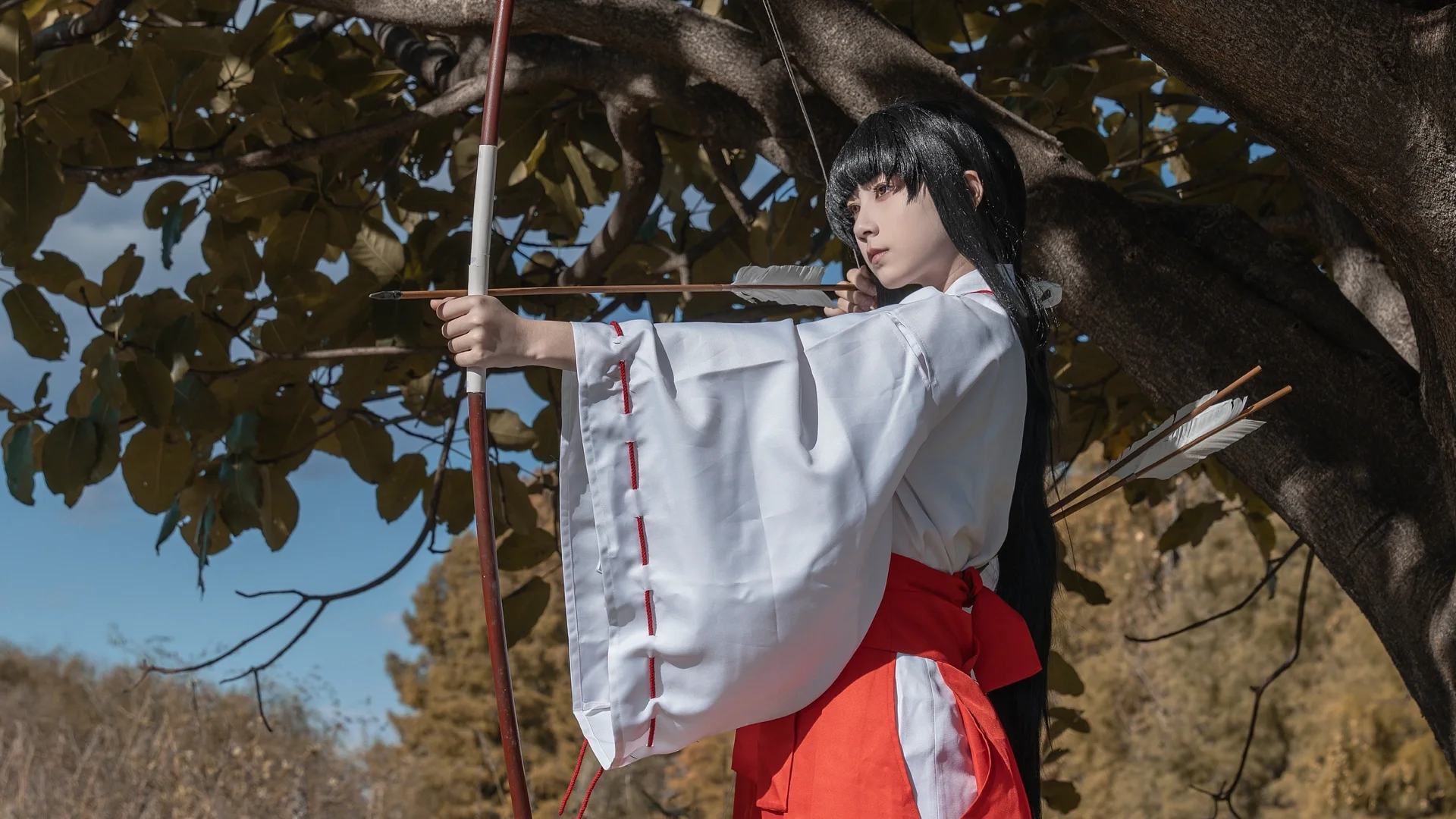 巫女服, 桔梗cos, 犬夜叉, cosplay外景, 大理摄影 - 第5张