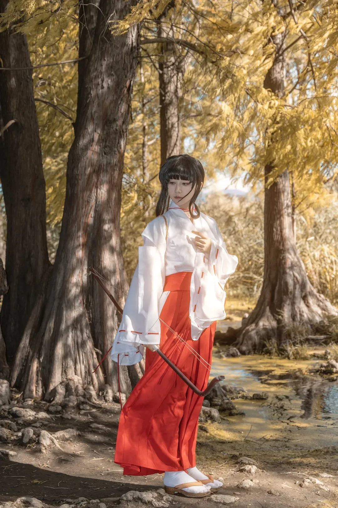 巫女服, 桔梗cos, 犬夜叉, cosplay外景, 大理摄影