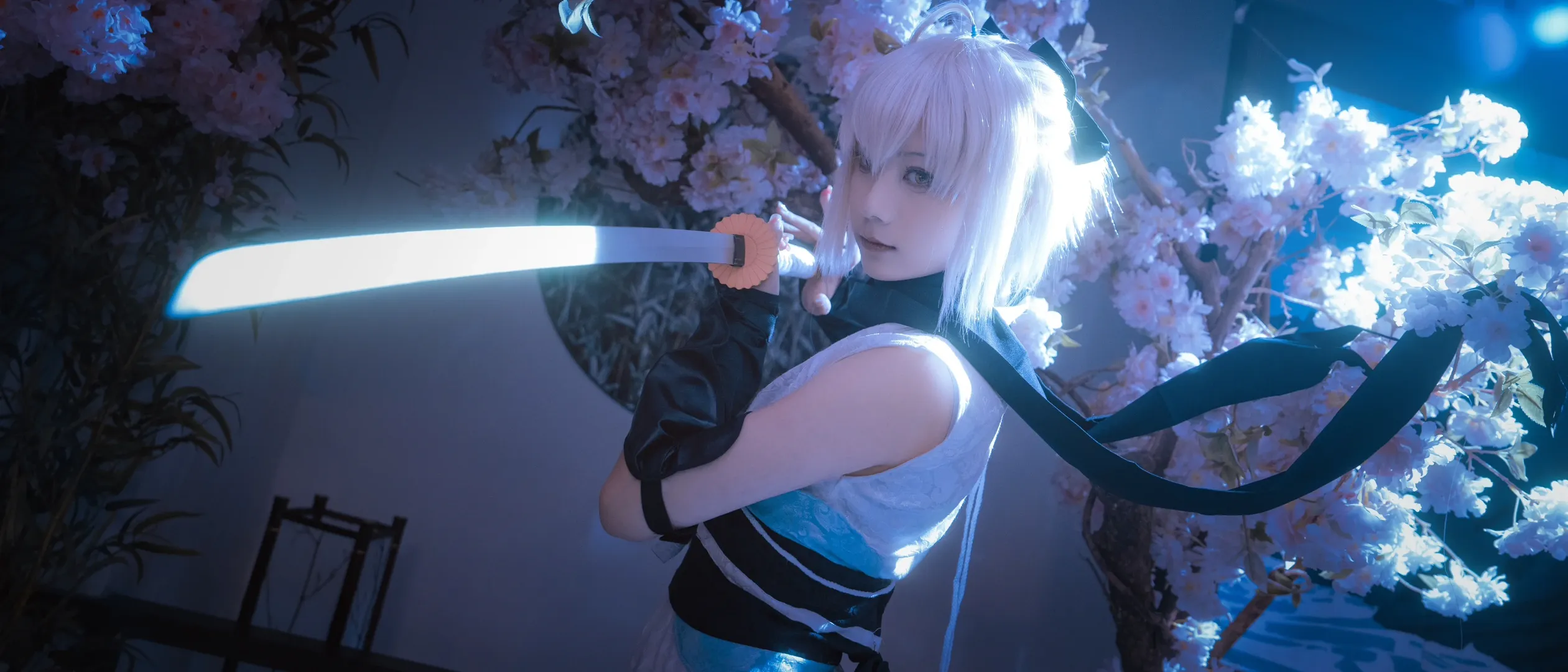 二次元攝影, Fate/Grand Order, 沖田總司cos, 和風寫真, 櫻花庭院 - 第12張