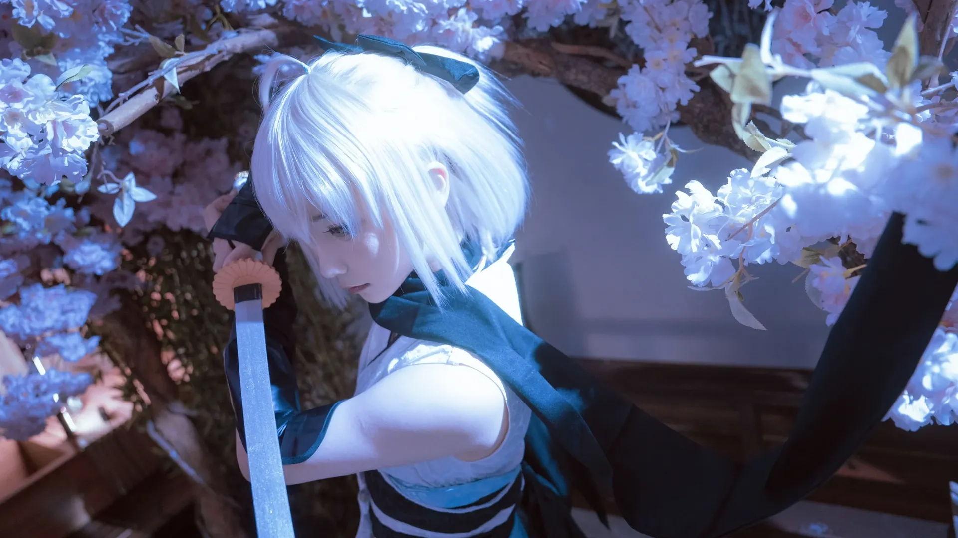 二次元攝影, Fate/Grand Order, 沖田總司cos, 和風寫真, 櫻花庭院 - 第14張