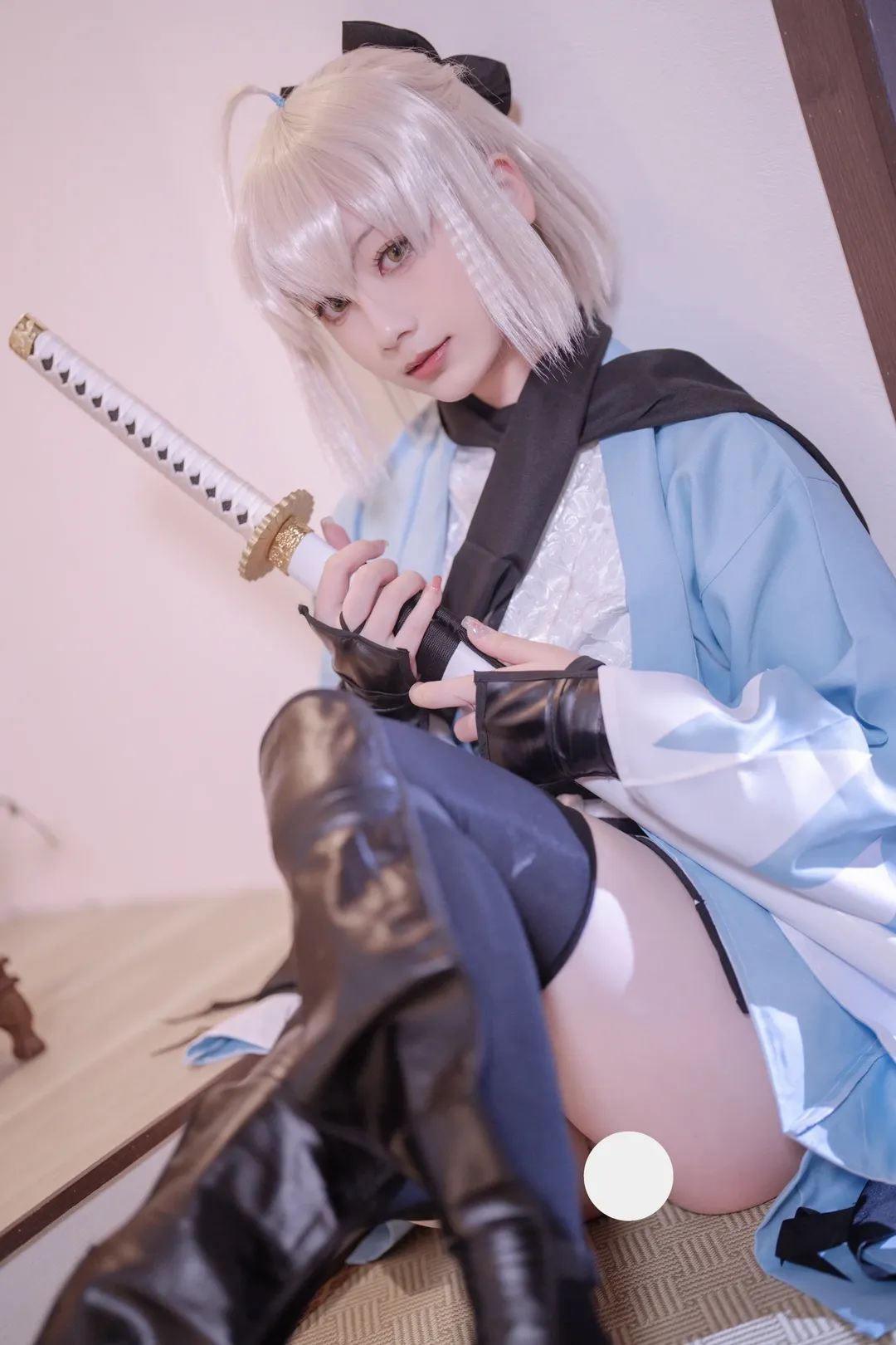 二次元攝影, Fate/Grand Order, 沖田總司cos, 和風寫真, 櫻花庭院 - 第18張