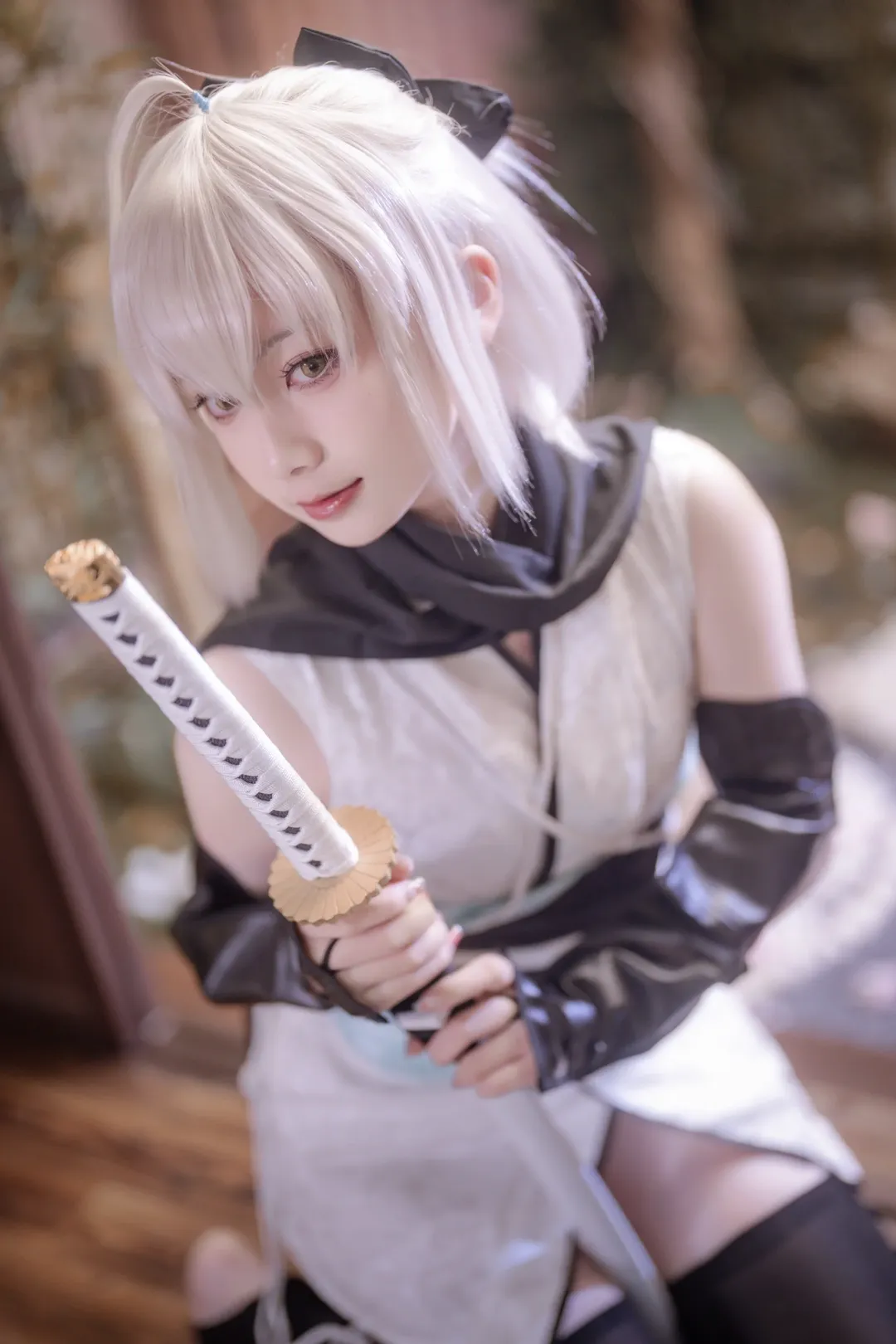 二次元攝影, Fate/Grand Order, 沖田總司cos, 和風寫真, 櫻花庭院 - 第5張