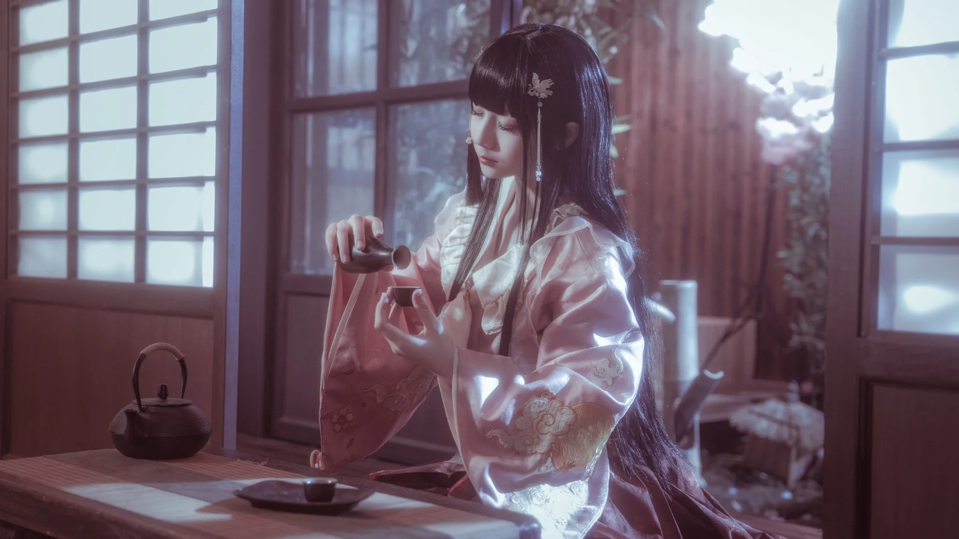 东方Project, 和风摄影, 古风Cosplay, 蓬莱山辉夜cos, 竹取物语 - 第13张