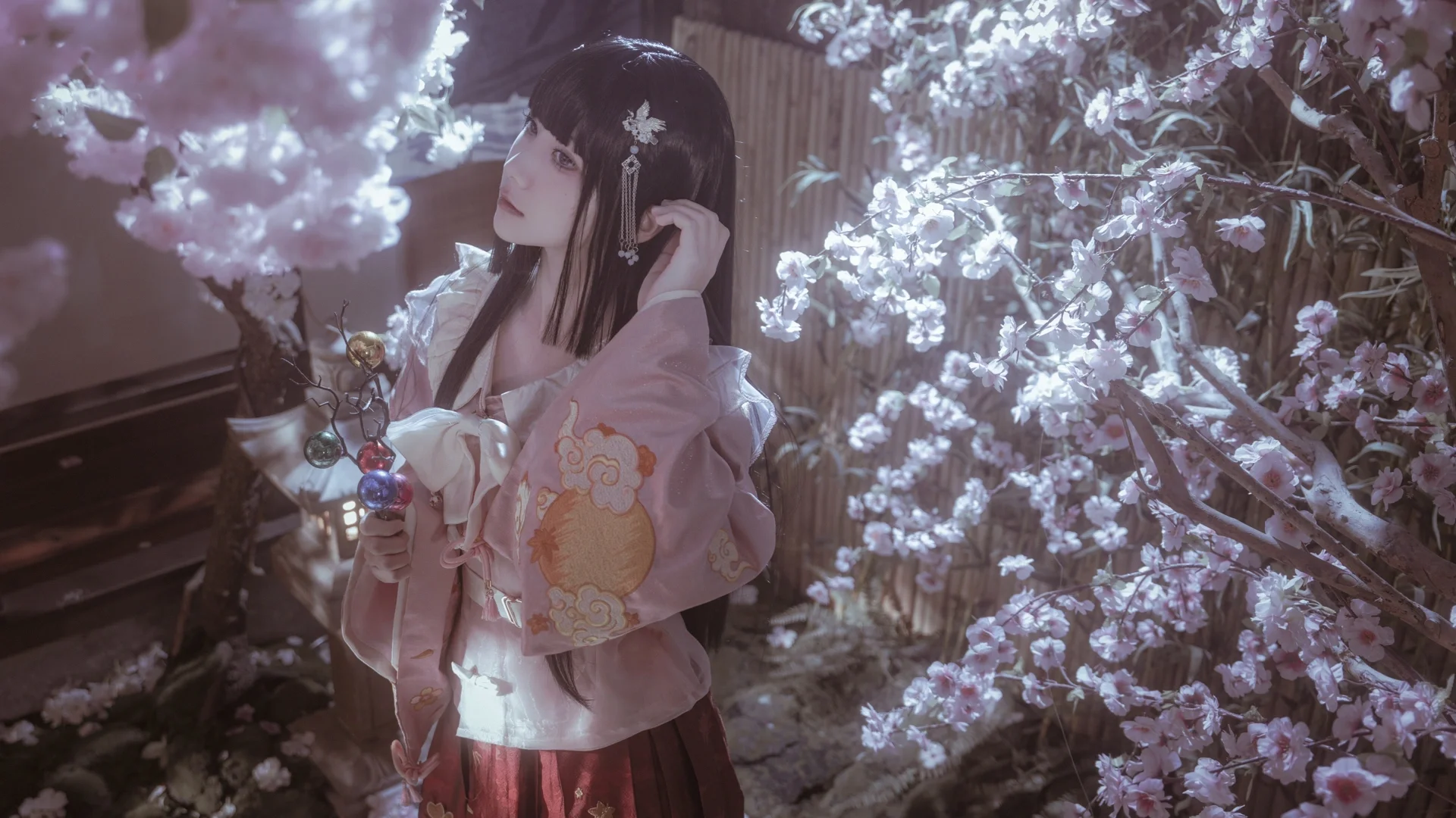 东方Project, 和风摄影, 古风Cosplay, 蓬莱山辉夜cos, 竹取物语 - 第2张