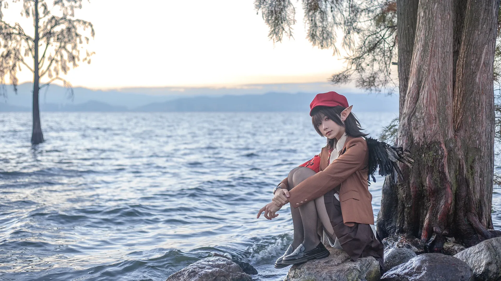 东方Project, Cosplay穿搭, 射命丸文cos, 大理洱海, 日出摄影 - 第2张