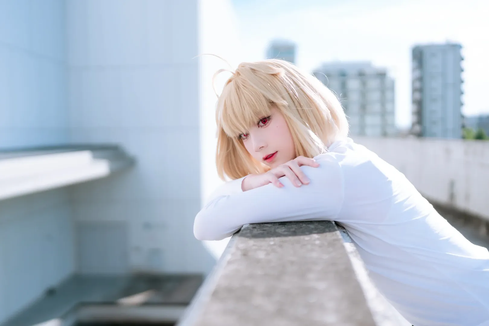 cosplay日常, 黑丝穿搭, 月姬, 爱尔奎特布伦史塔德cos, 金发短发 - 第11张