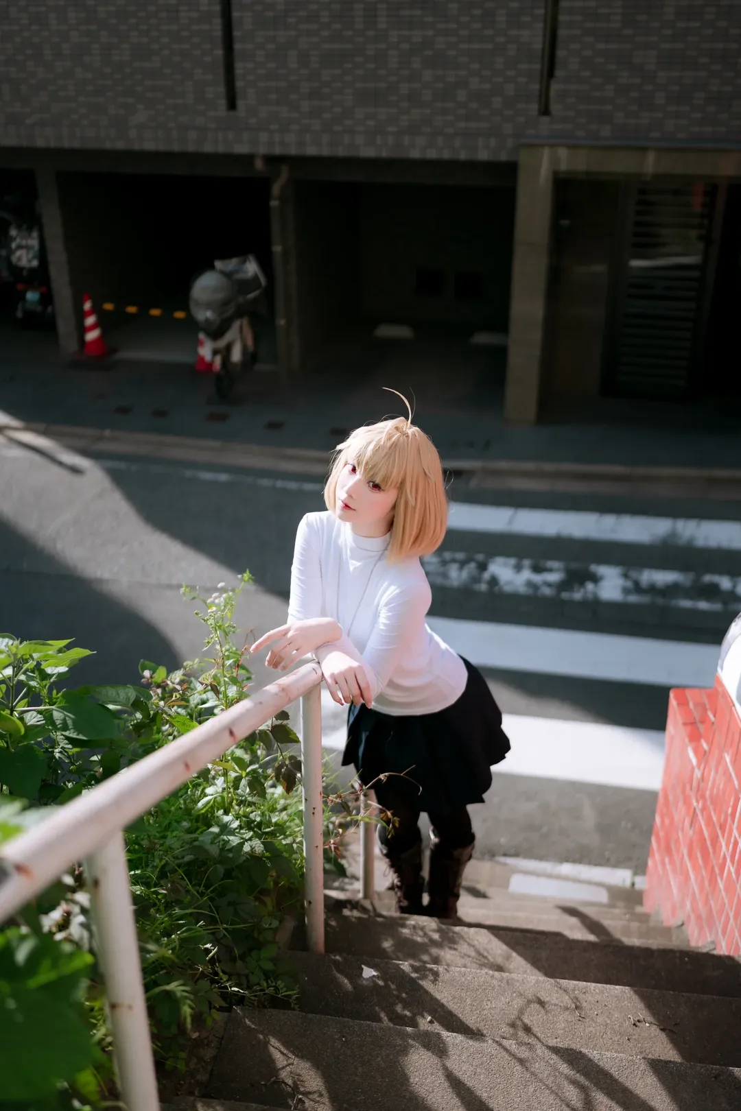cosplay日常, 黑丝穿搭, 月姬, 爱尔奎特布伦史塔德cos, 金发短发 - 第9张